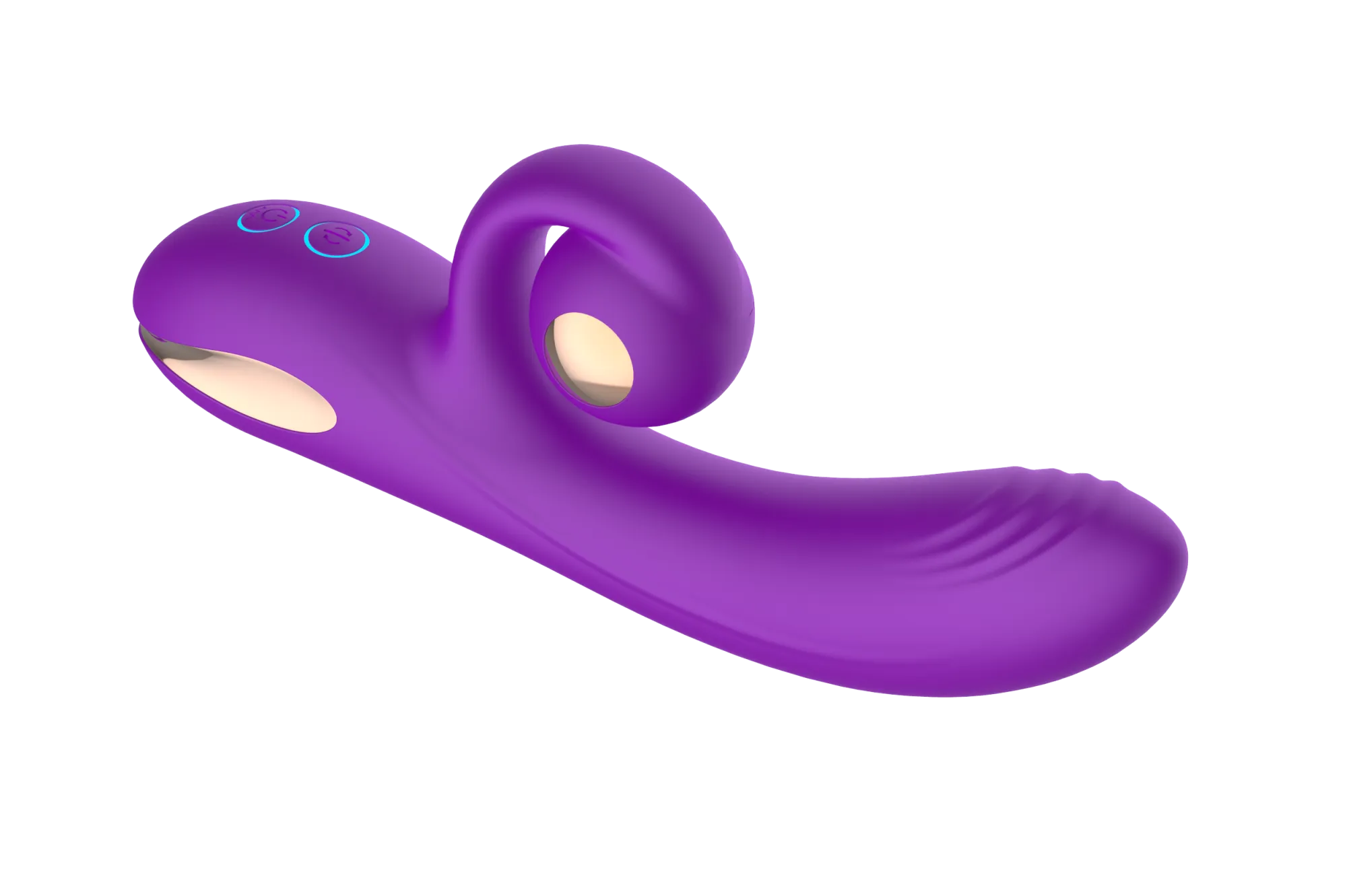 силиконовый вибратор-кролик с функцией вращения sw3052-purple в 