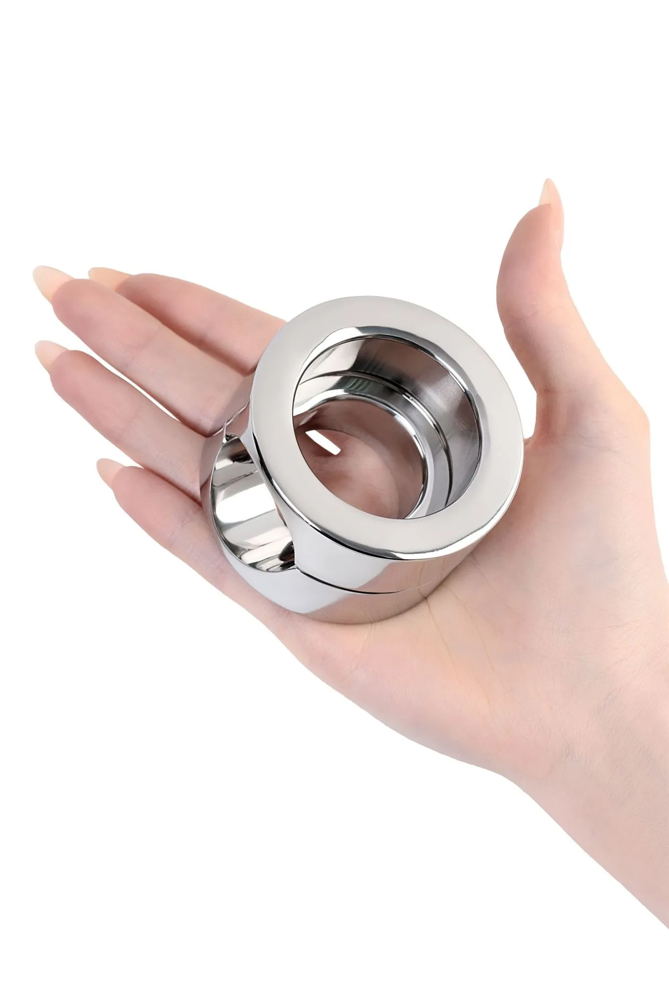 утяжелитель на пенис и мошонку toyfa metal, серебряный в 