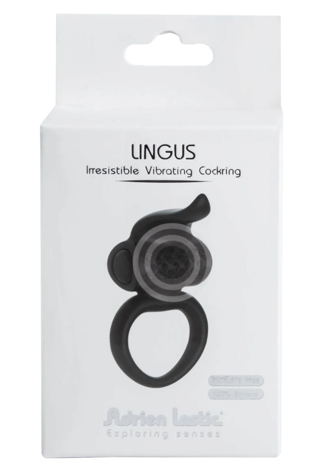виброкольцо adrien lastic lingus, черное в 