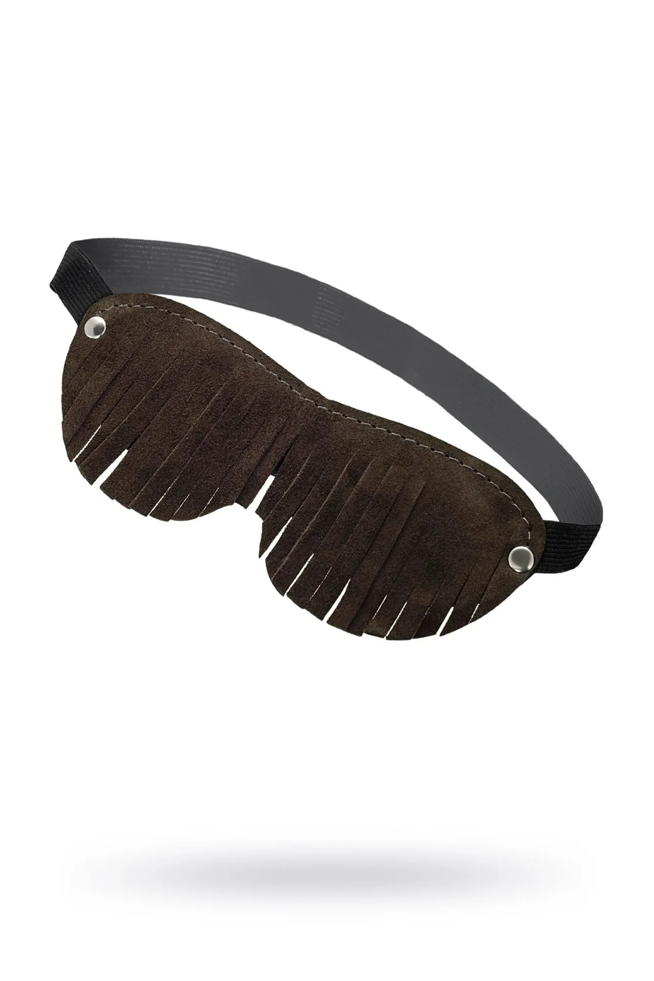 маска pecado bdsm, с бахромой, натуральный велюр, коричневый в 