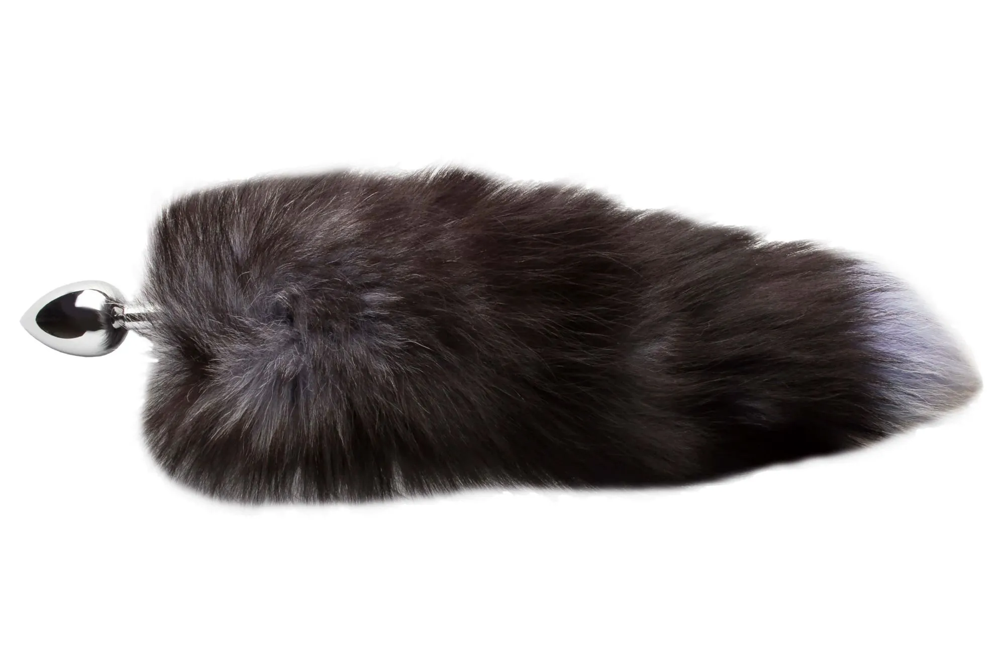 пробка анальная со съемным хвостом с синим кончиком в 