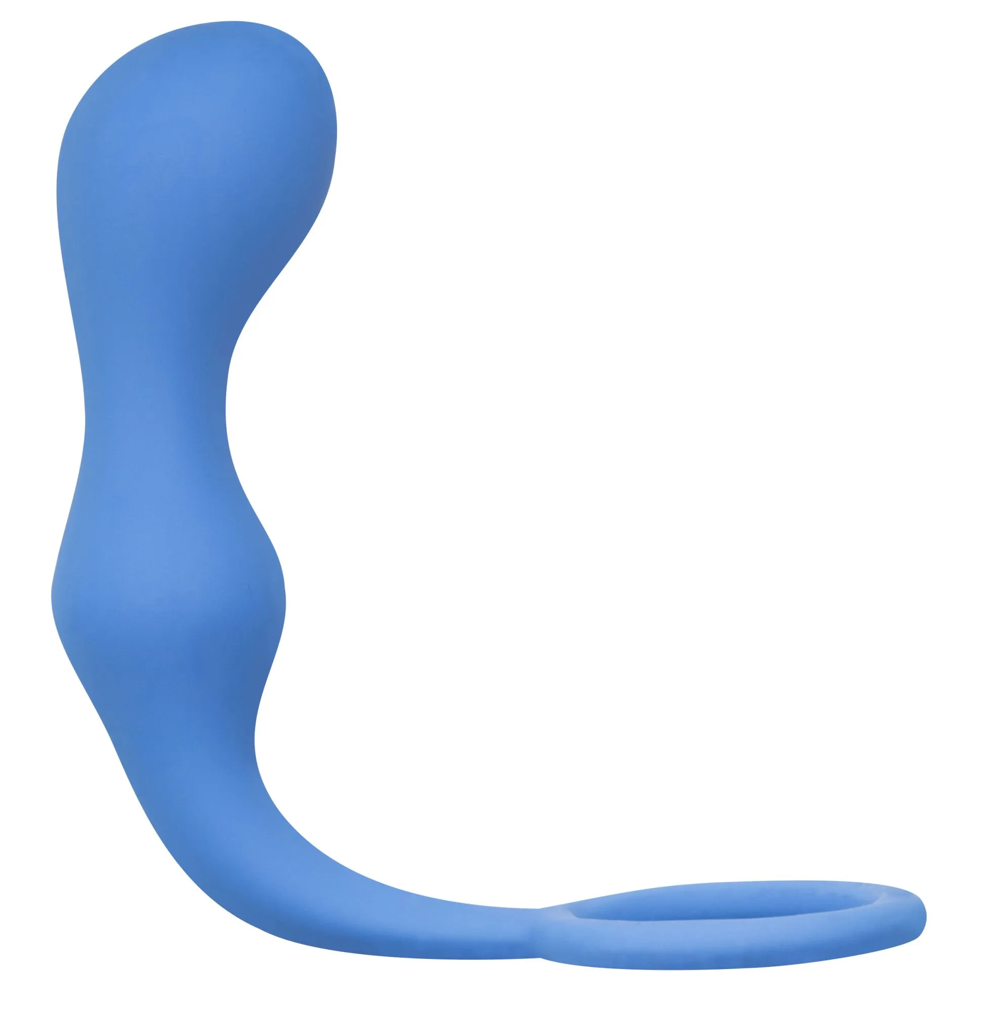 эрекционное кольцо с анальной пробкой double pleasure anal plug blue  4217-03lola в 