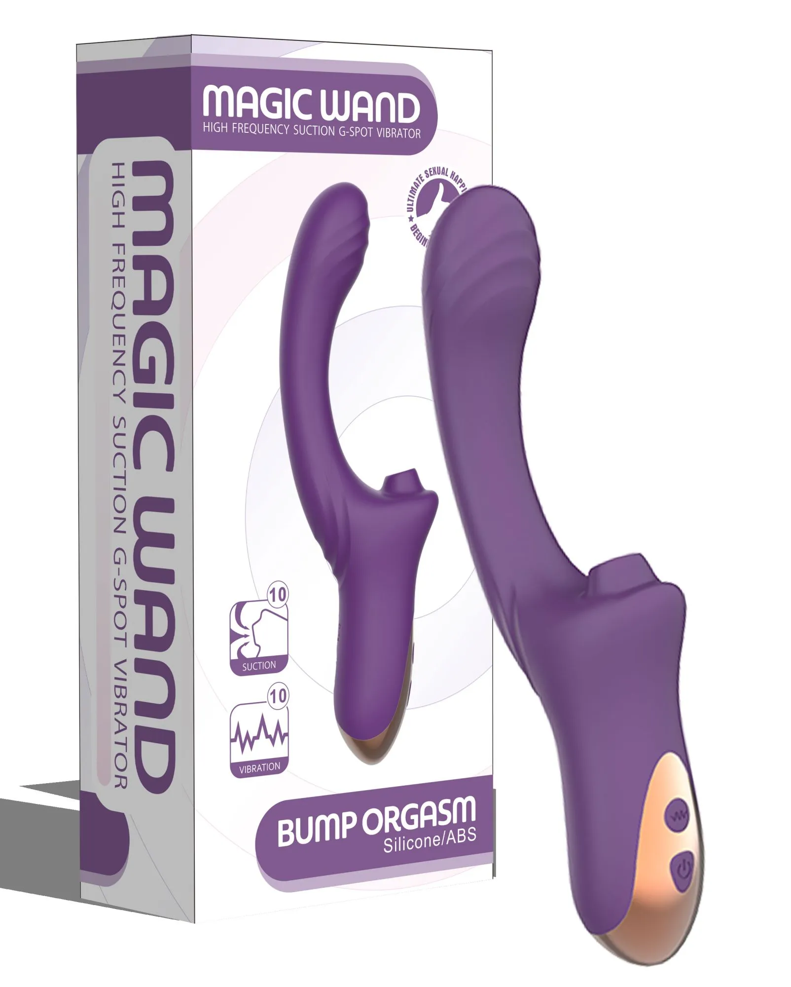 вагинально-клиторальный вибратор secwell sw3044-purple в 