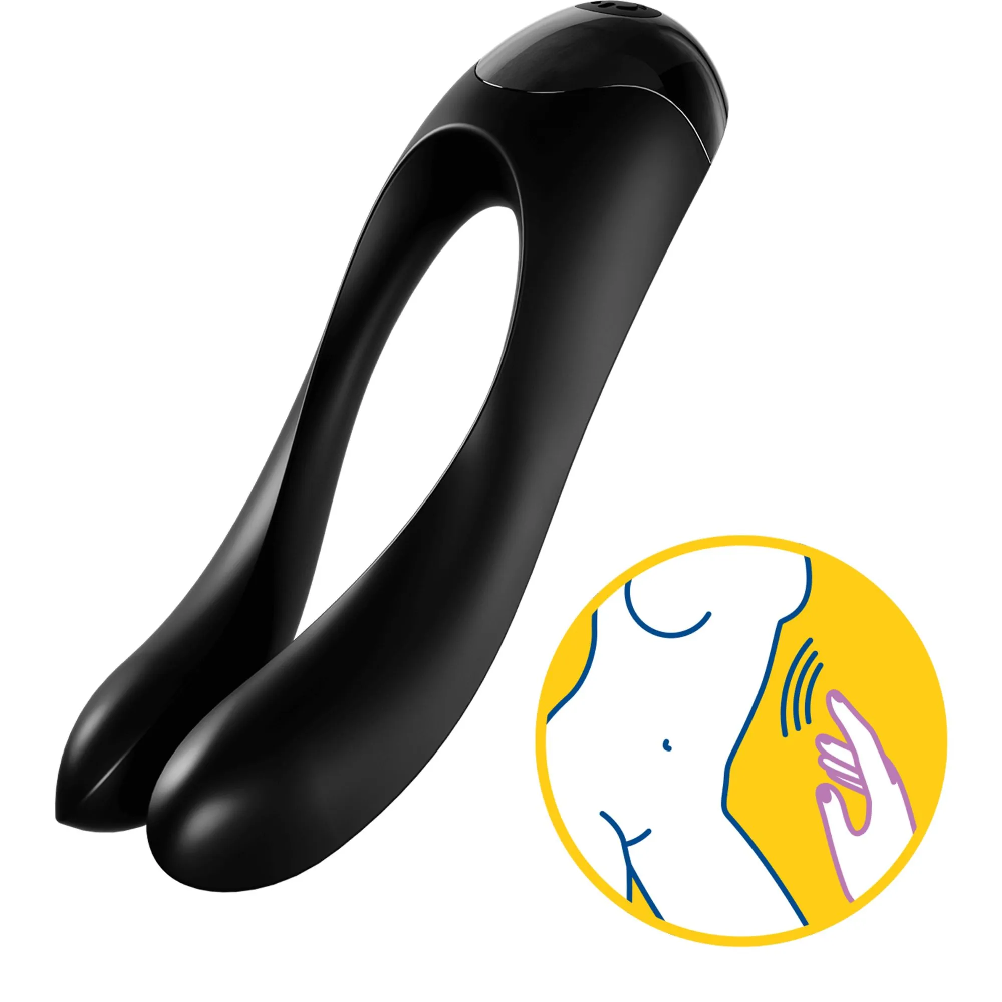 универсальный пальчиковый вибратор satisfyer candy cane black 004136sa в 