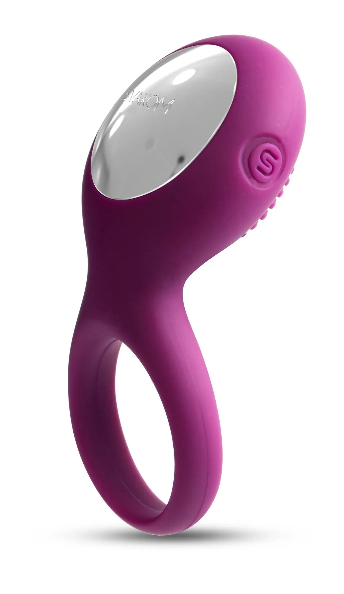 виброкольцо со стимулятором svakom tyler, фиолетовое в 