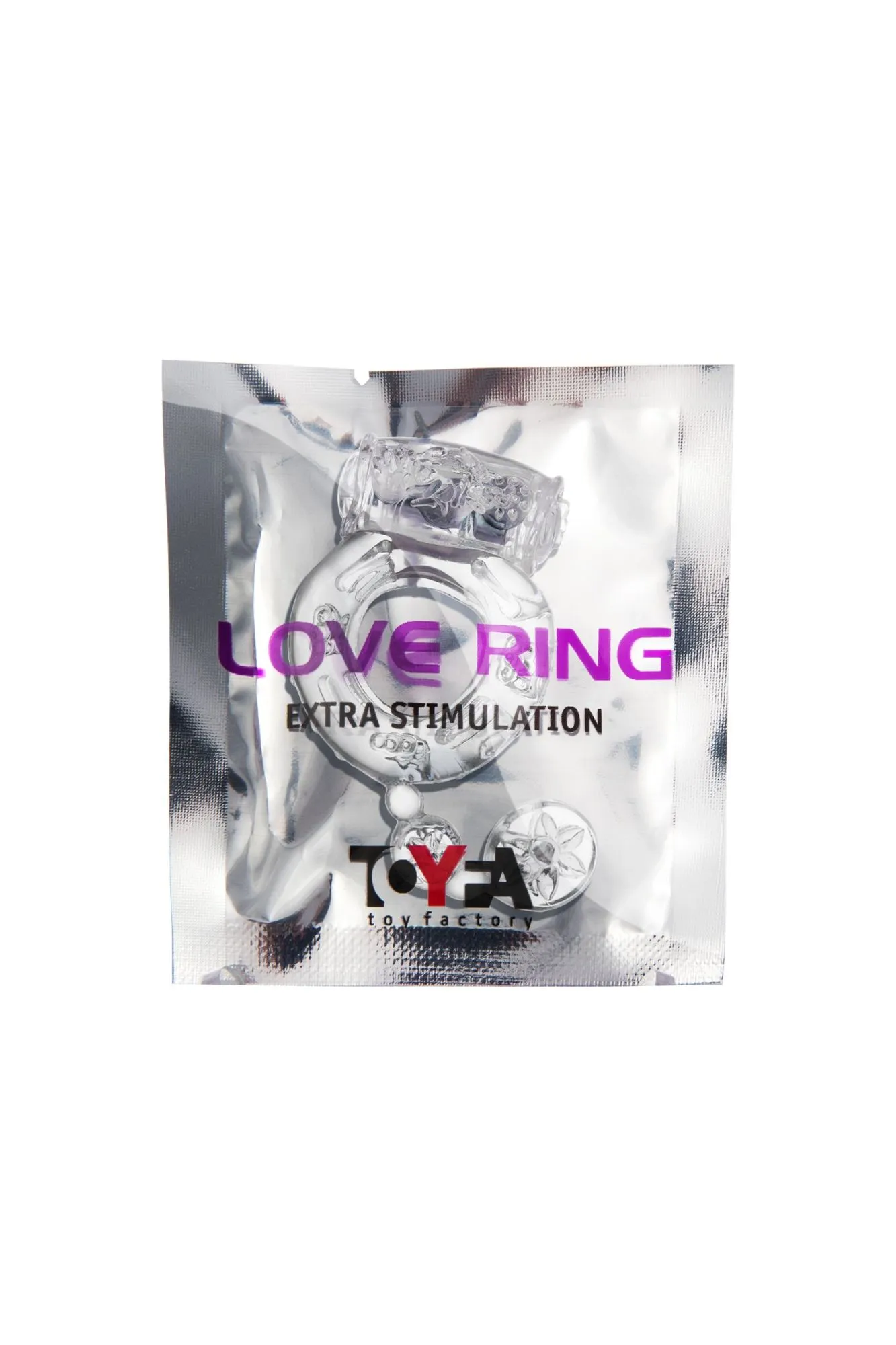 виброкольцо toyfa, tpe, прозрачный в 