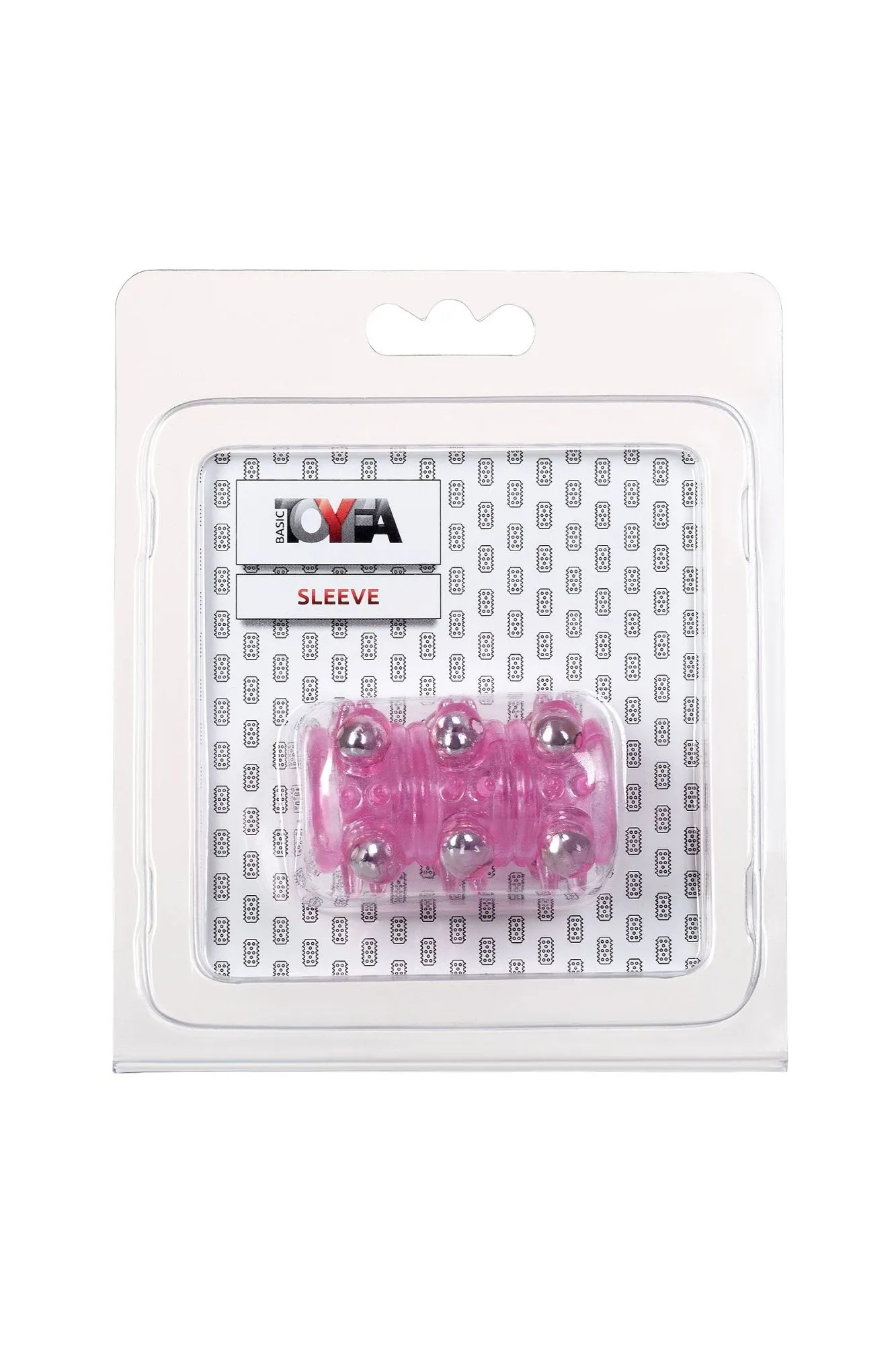 насадка с бусинками toyfa, tpe, розовая, 5 см в 