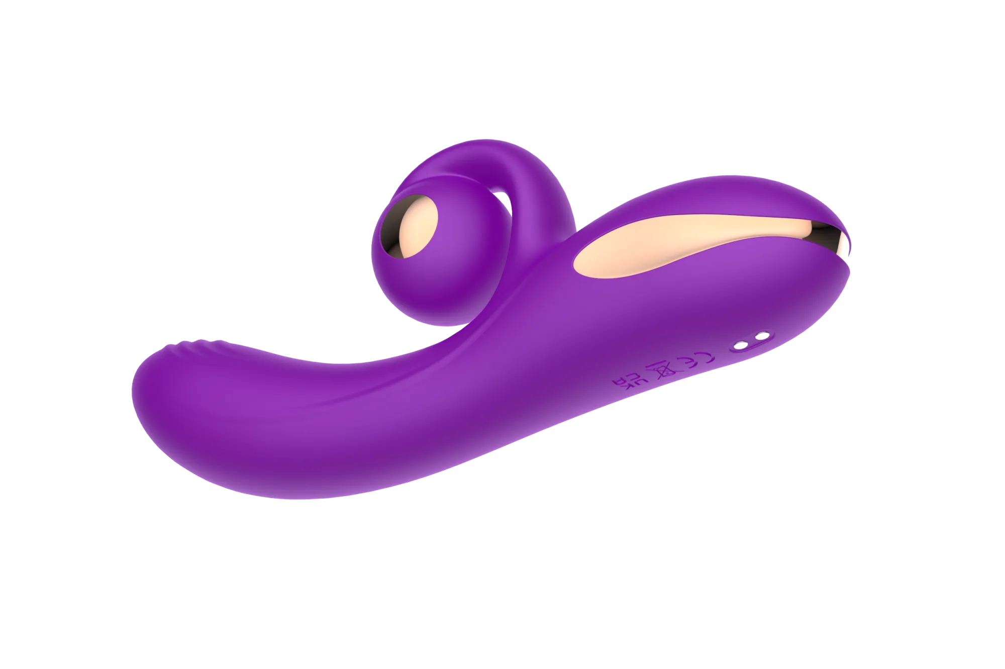 силиконовый вибратор-кролик с функцией вращения sw3052-purple в 