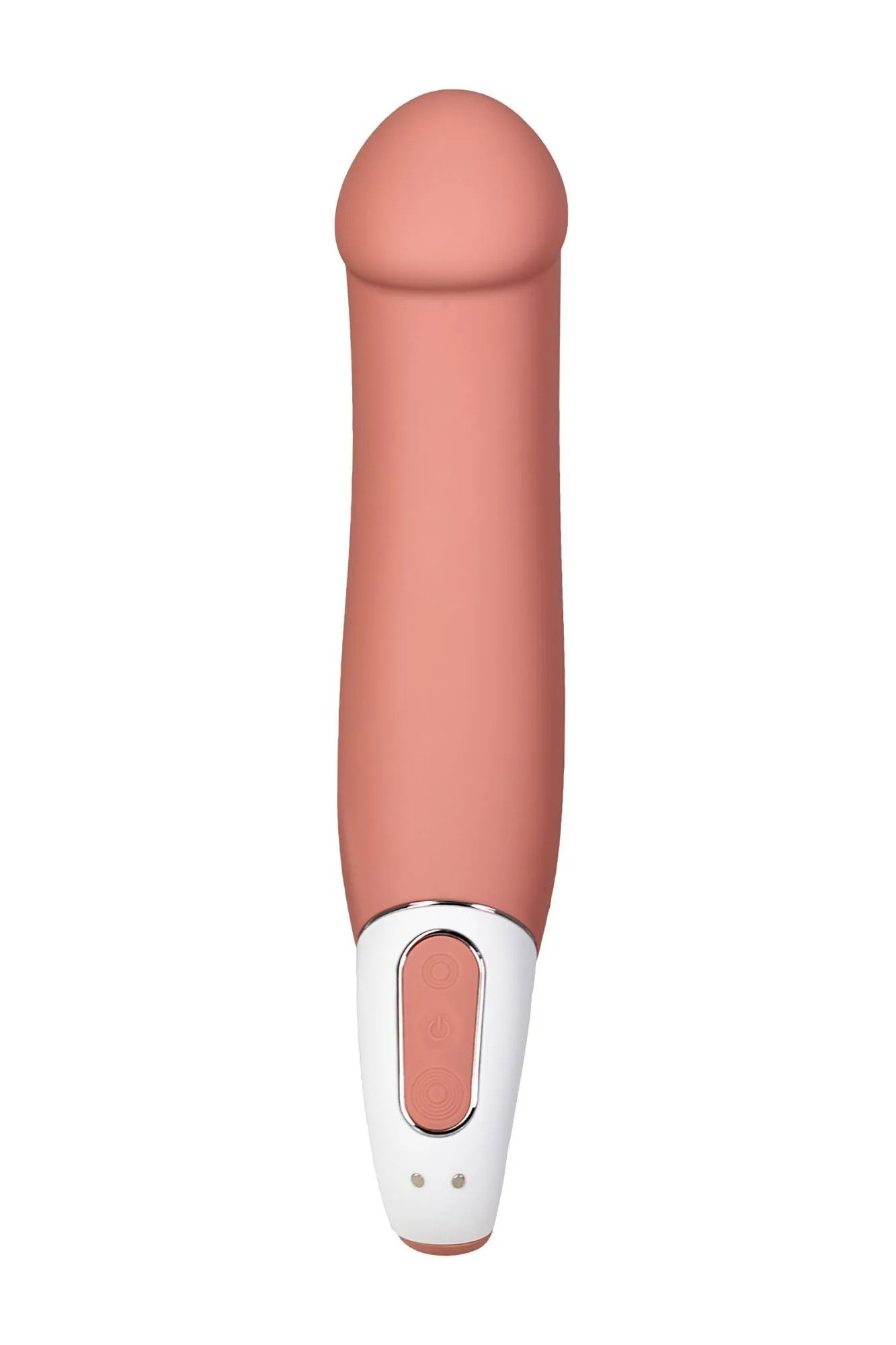 нереалистичный вибратор satisfyer vibes master, силикон, бежевый, 23,5 см. в 