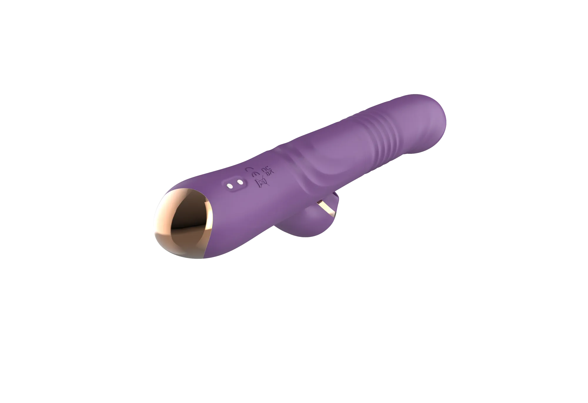 силиконовый вибратор с возвратно-поступательной стимуляцией sw24126-purple в 