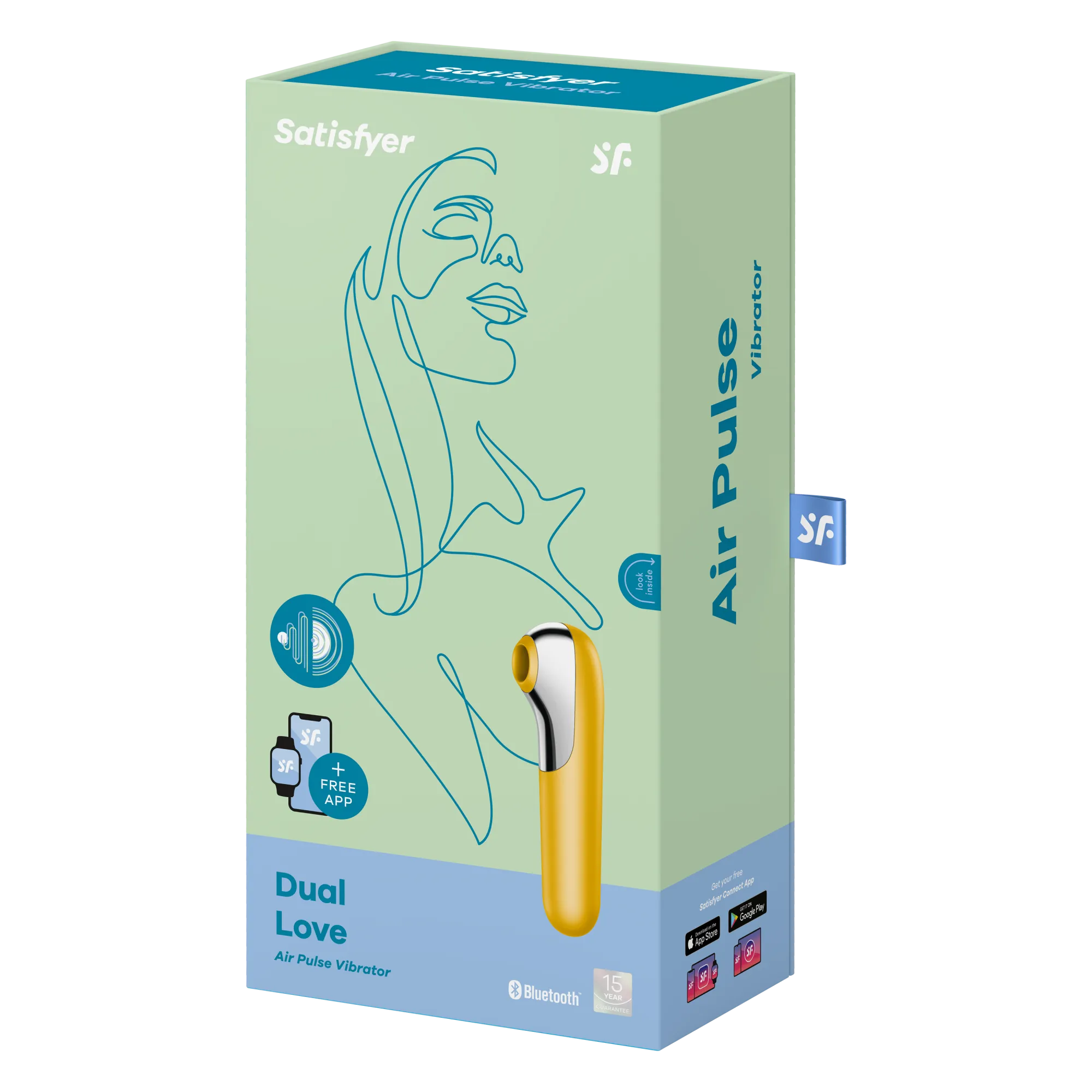 вакуумный массажер satisfyer dual love yellow 003047sa в 