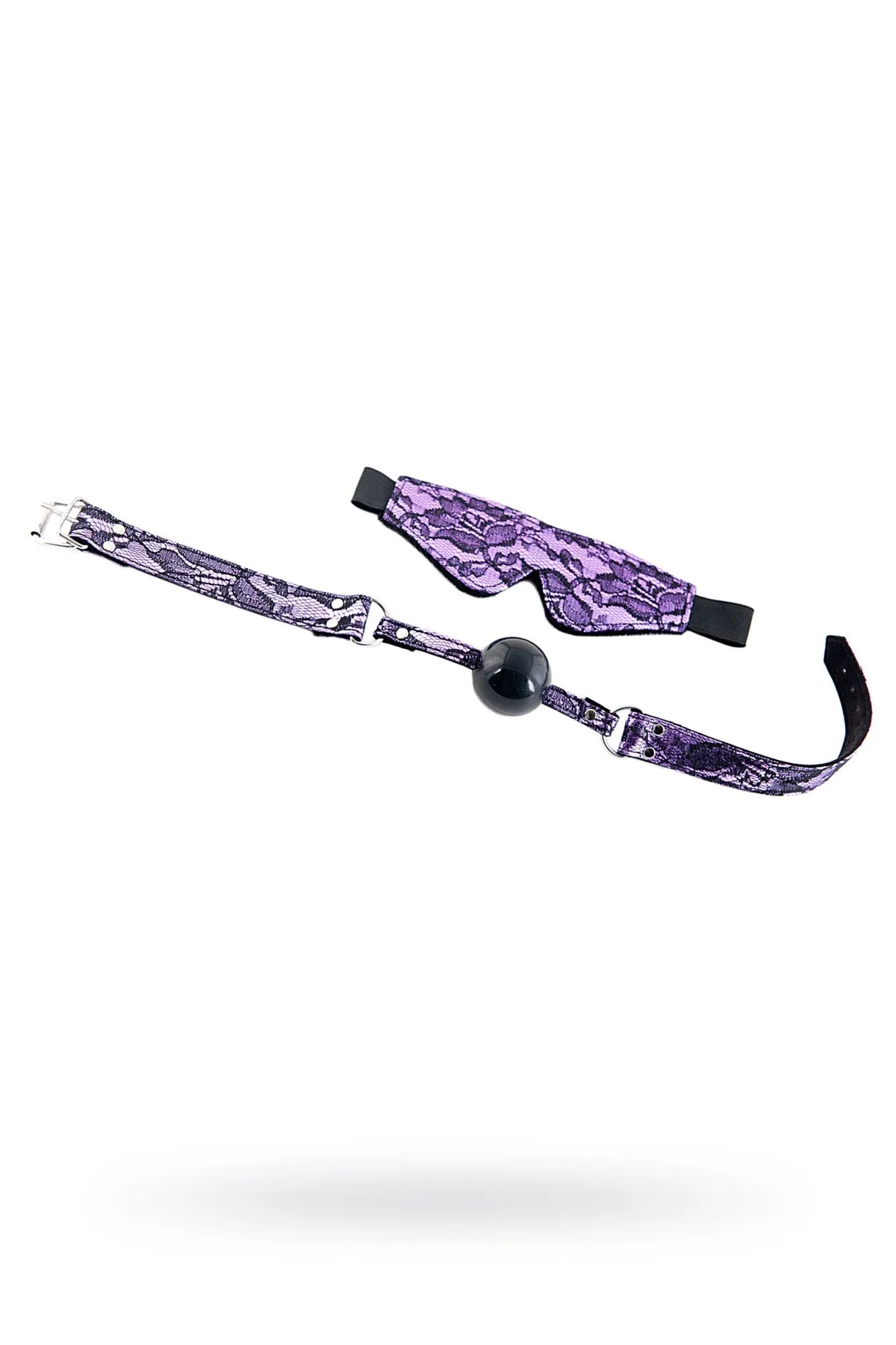 кружевной набор toyfa marcus (маска и кляп), розовый в 