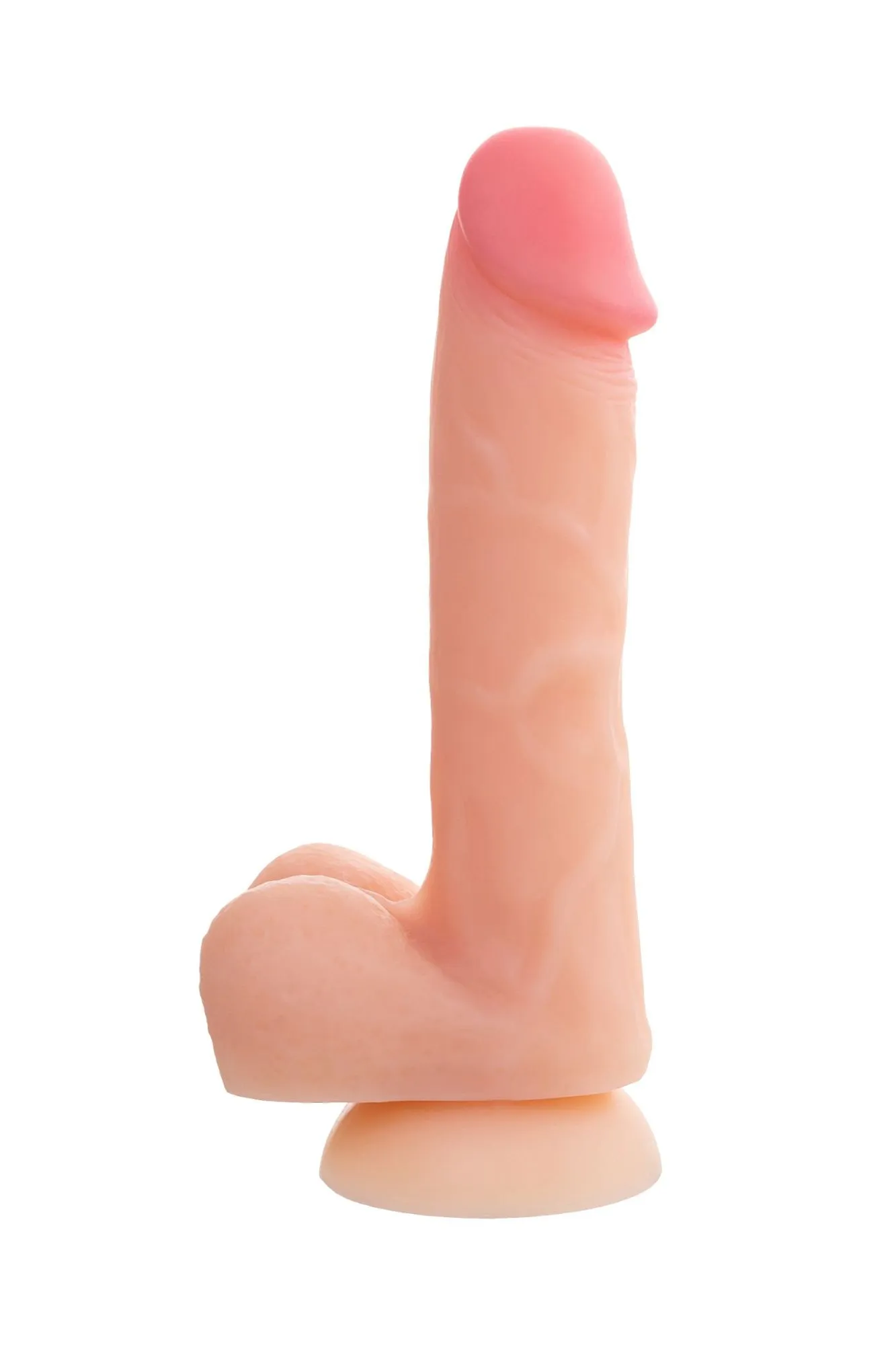 фаллоимитатор realstick silicone hugh j, телесный, 20,5 см в 