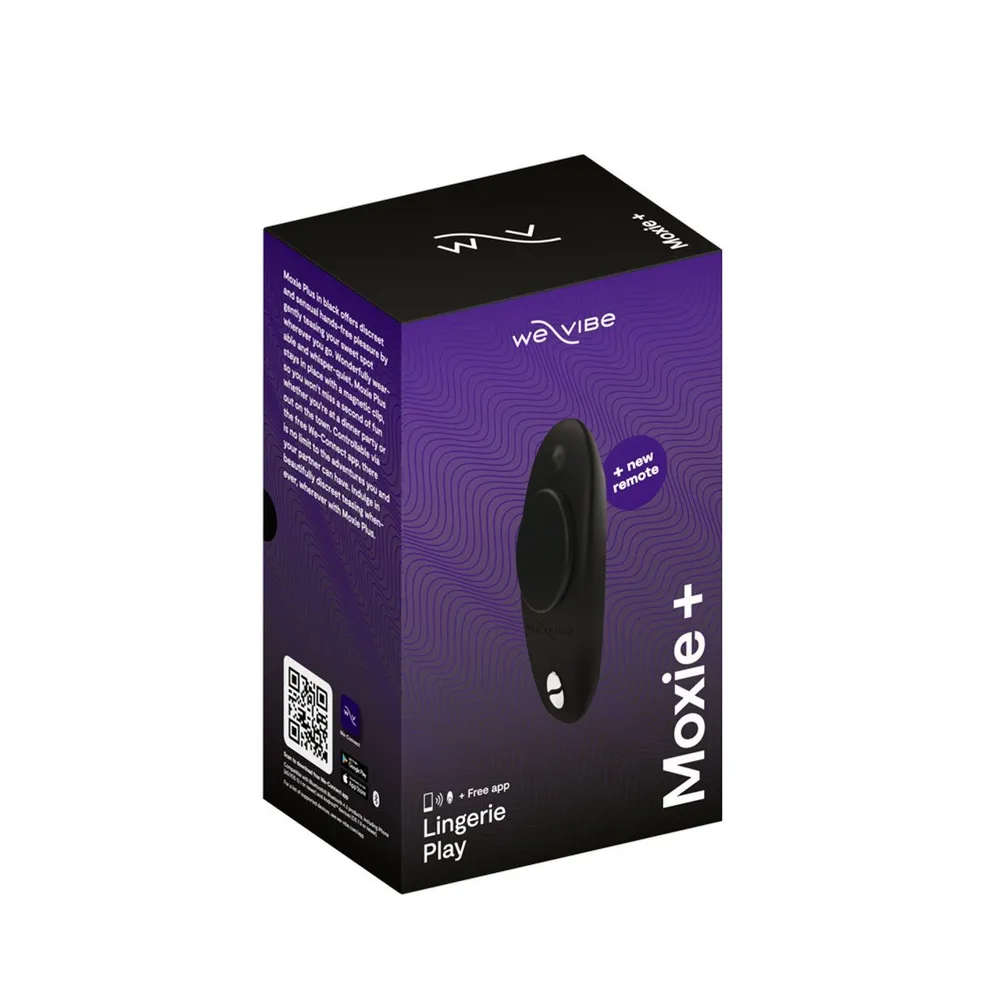 вибратор в трусики we-vibe moxie+, черный в 
