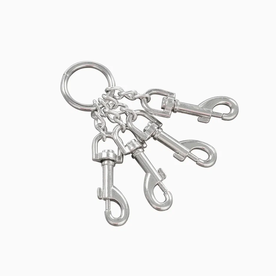 крест из цепи, с карабинами, 15 см в 