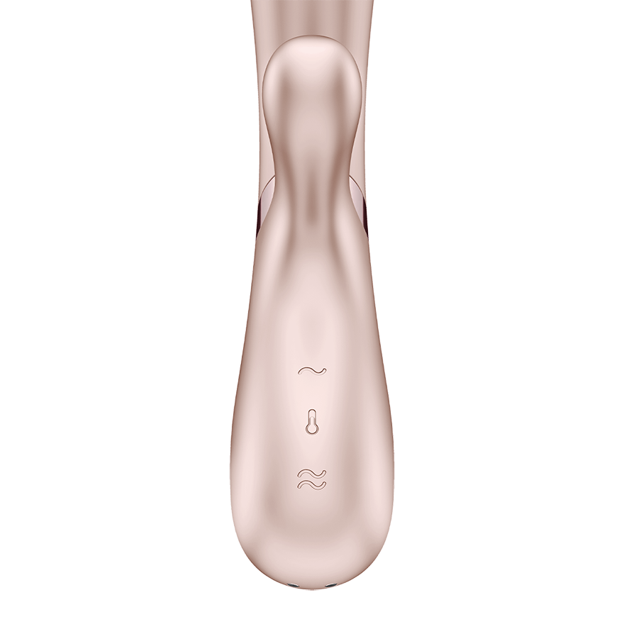 вибромассажер с подогревом и приложением satisfyer hot lover, бежевый в 