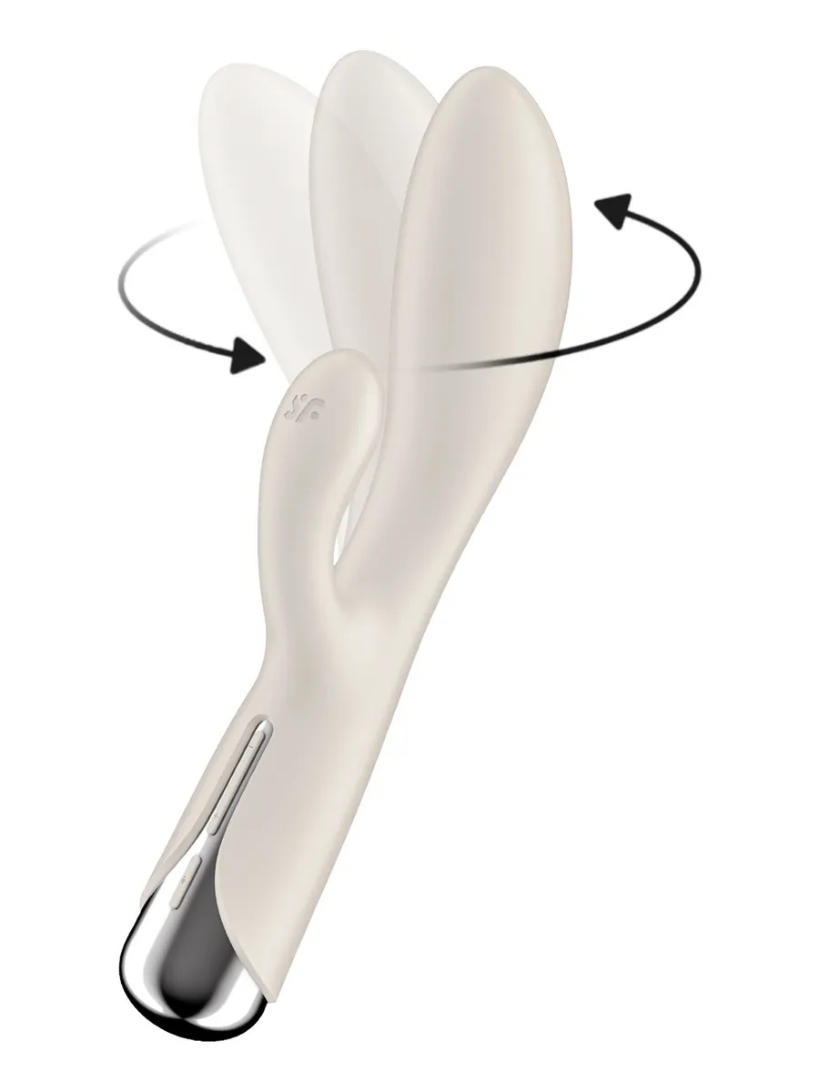 вибратор-кролик с ротацией satisfyer spinning rabbit 1 (белый) в 