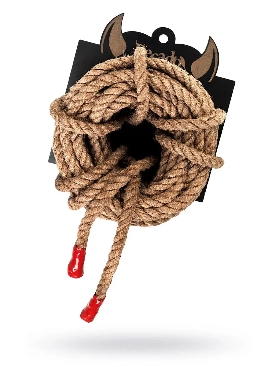 веревка профи-джут pecado bdsm, шибари, диаметр 8 мм, длина 10 м в 