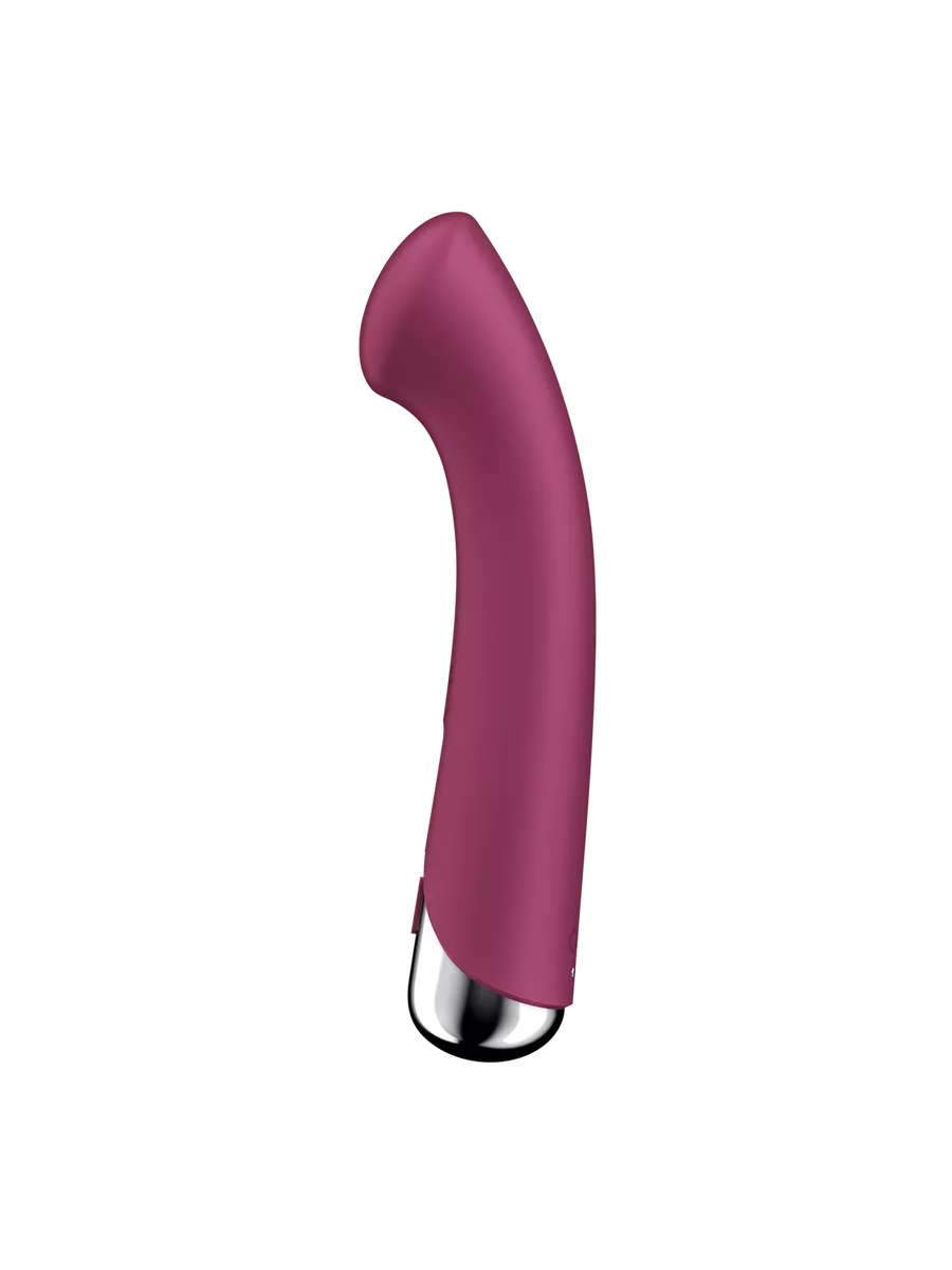 вибратор для точки g  с ротацией satisfyer spinning g-spot 1, силикон, бордовый, 16,8 см в 