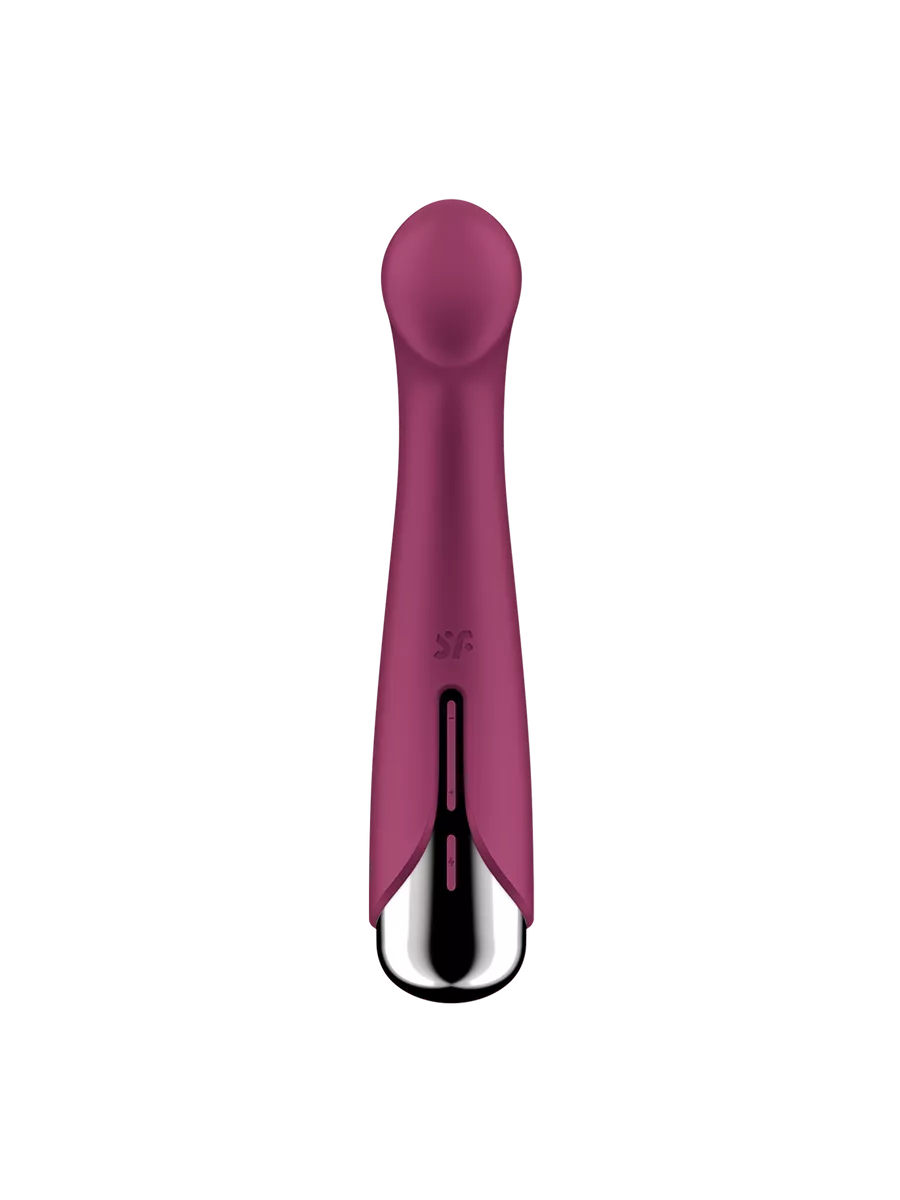 вибратор для точки g  с ротацией satisfyer spinning g-spot 1, силикон, бордовый, 16,8 см в 