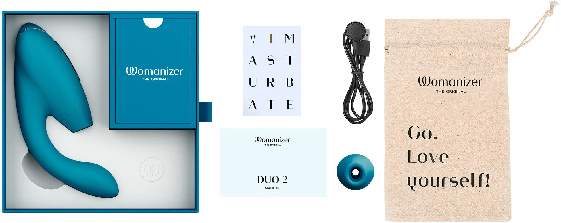 клиторальный стимулятор womanizer duo 2, бирюзовый в 