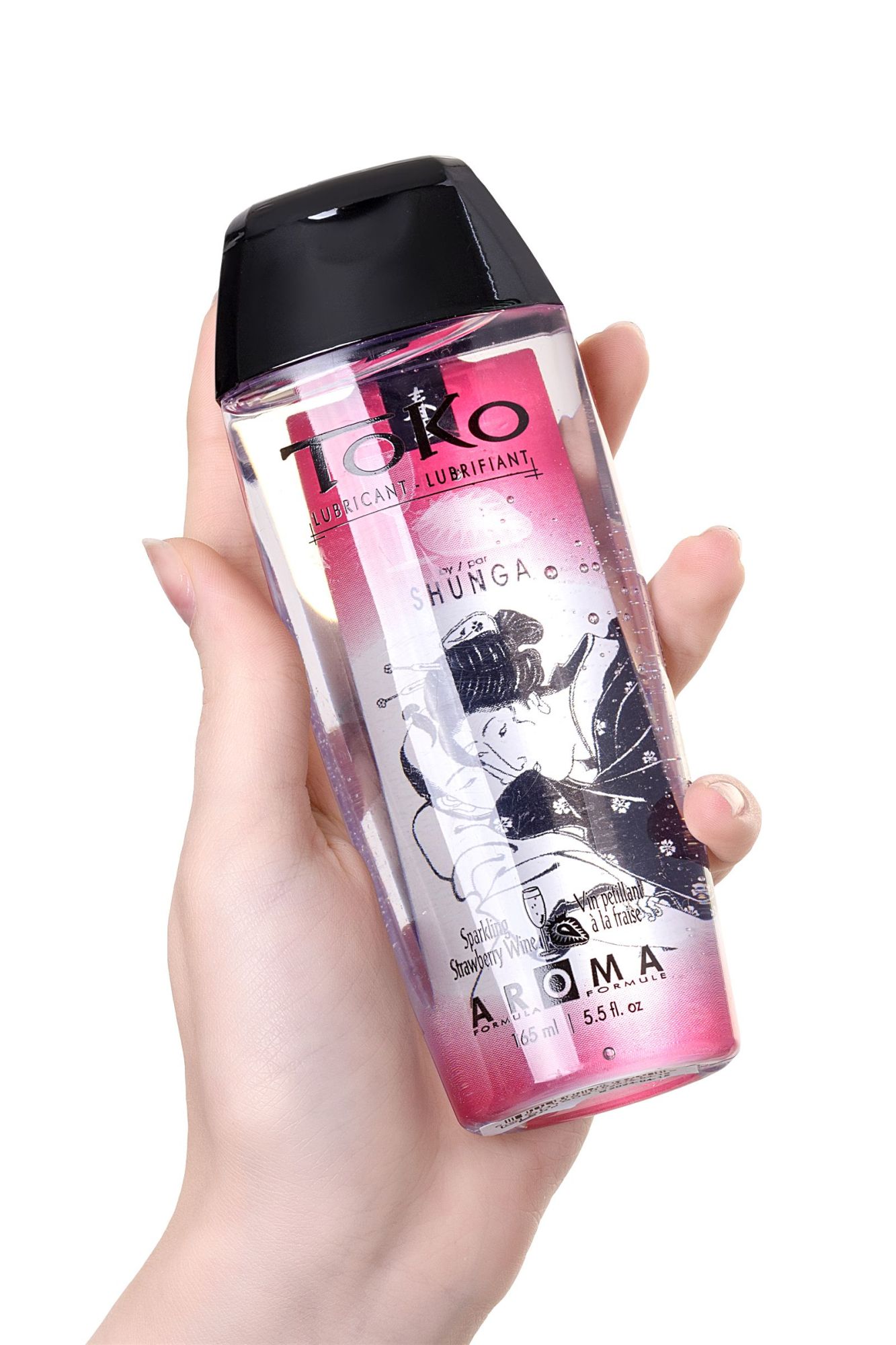 лубрикант shunga toko aroma на водной основе, клубника и шампанское, 165 мл в 