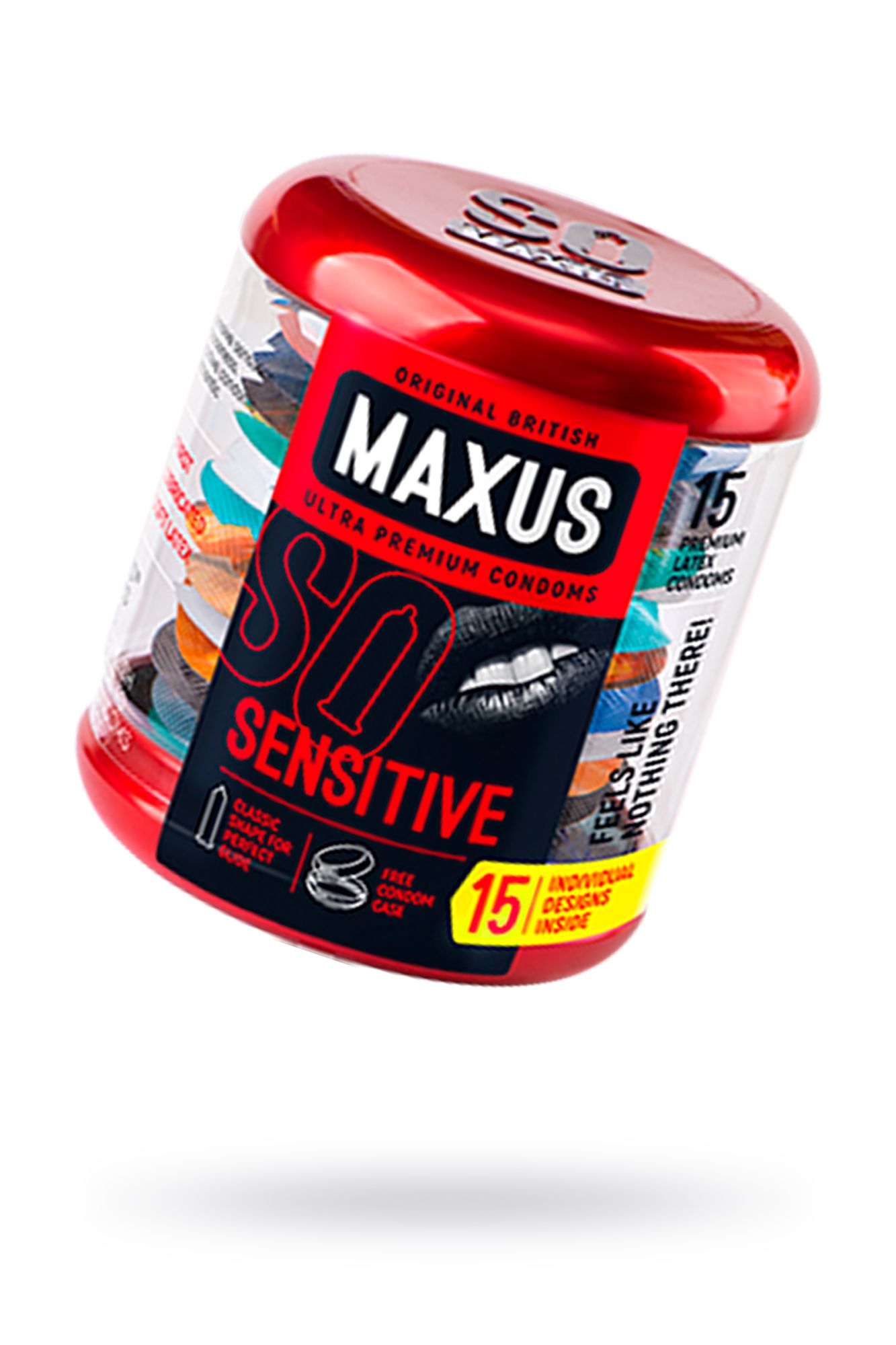 презервативы maxus, ультратонкие, латекс, железный кейс, 18 см, 5,3 см, 15 шт. в 