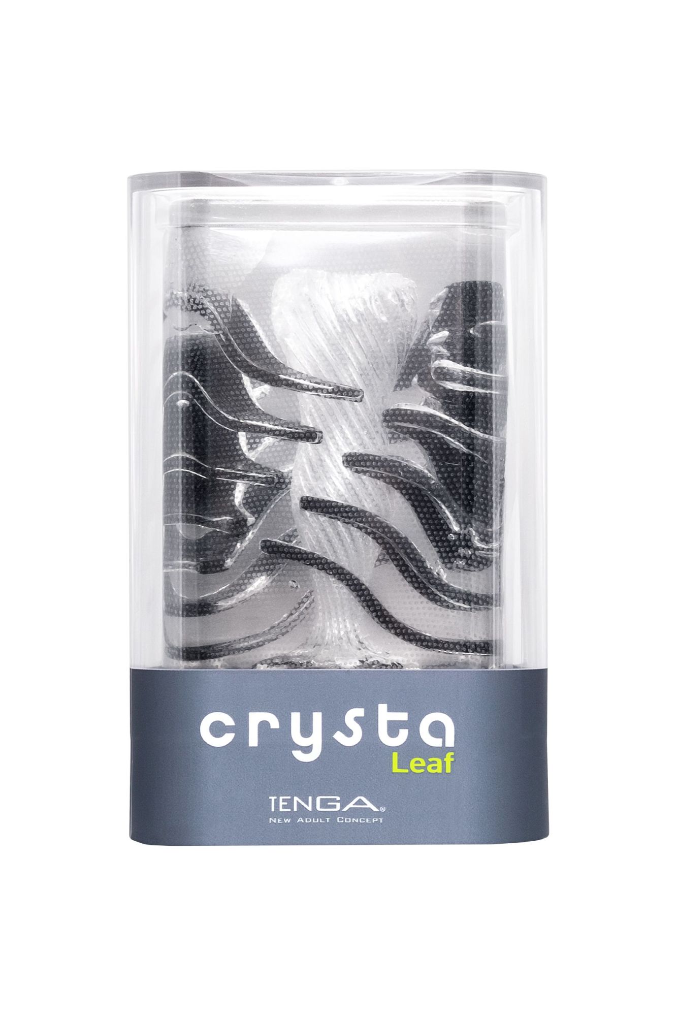 нереалистичный мастурбатор tenga crysta leaf, tpe, прозрачный, 15,5 см в 