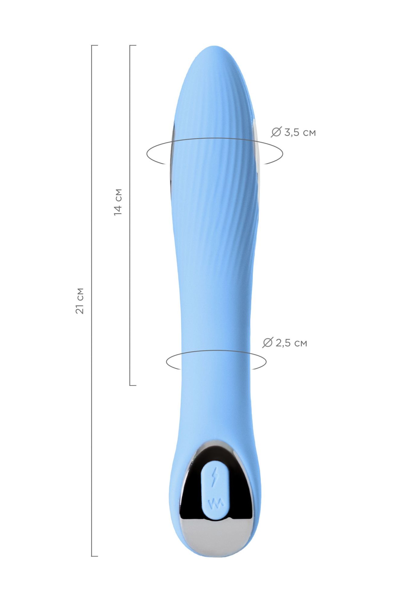 вибратор с электростимуляцией physics tesla g-point, силикон, голубой, 21 см в 