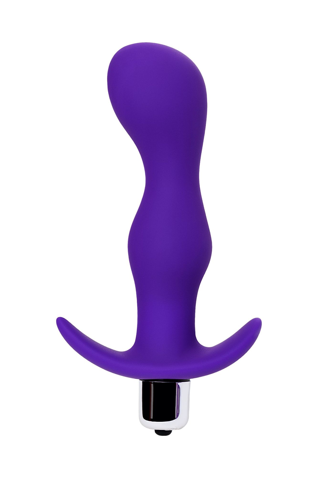 анальная пробка с вибрацией a-toys by toyfa kamet, размер l, силикон, фиолетовая, 14 см в 