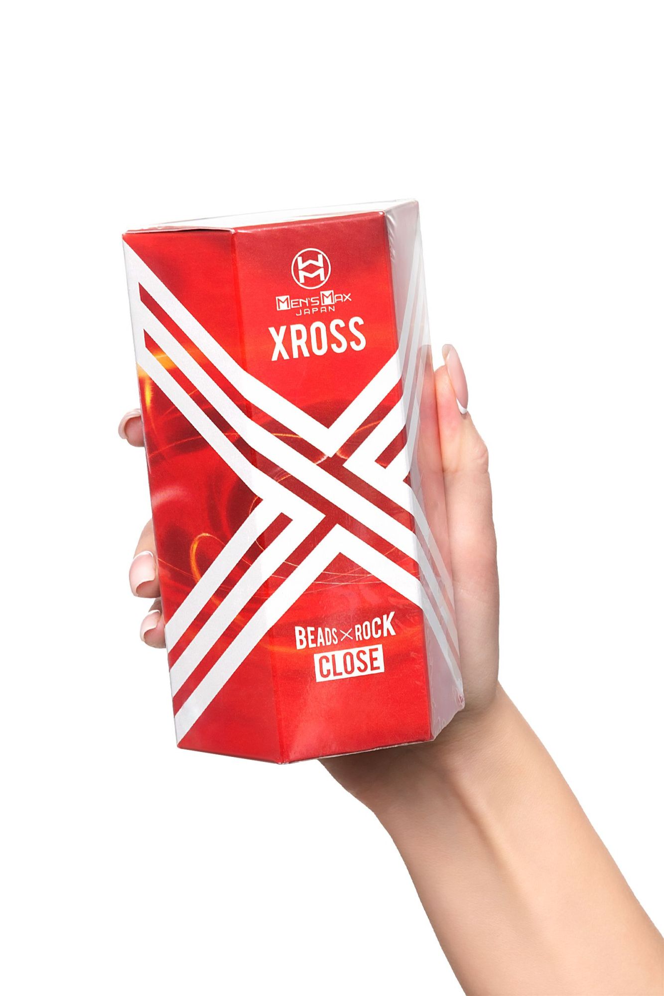 мастурбатор нереалистичный mensmax xross beads×rock close, tpe, прозрачный, 14,2 см в 