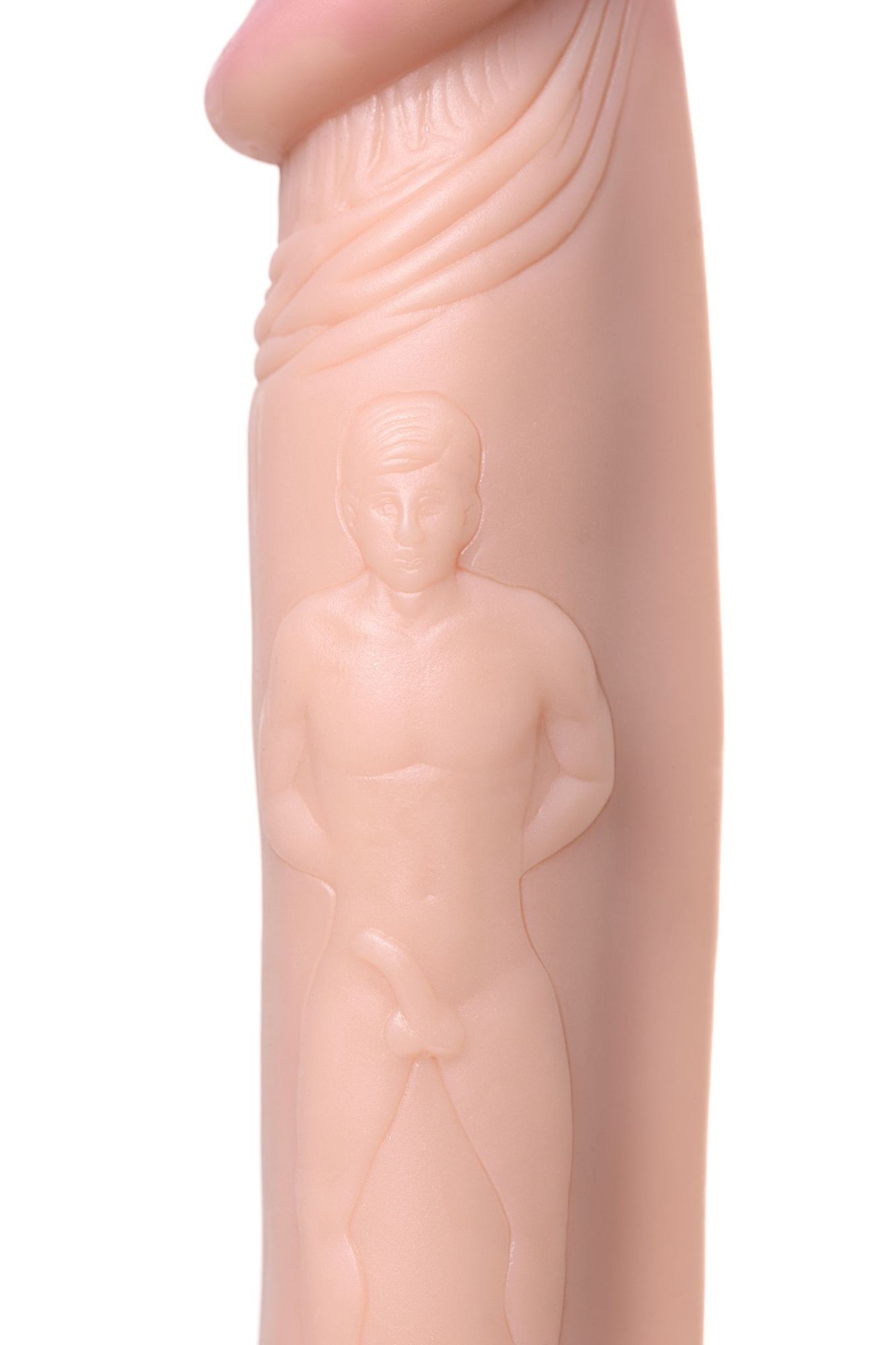 вибратор realstick nude реалистичный, pvc, телесный, 7 режимов вибрации, 19,5 см в 
