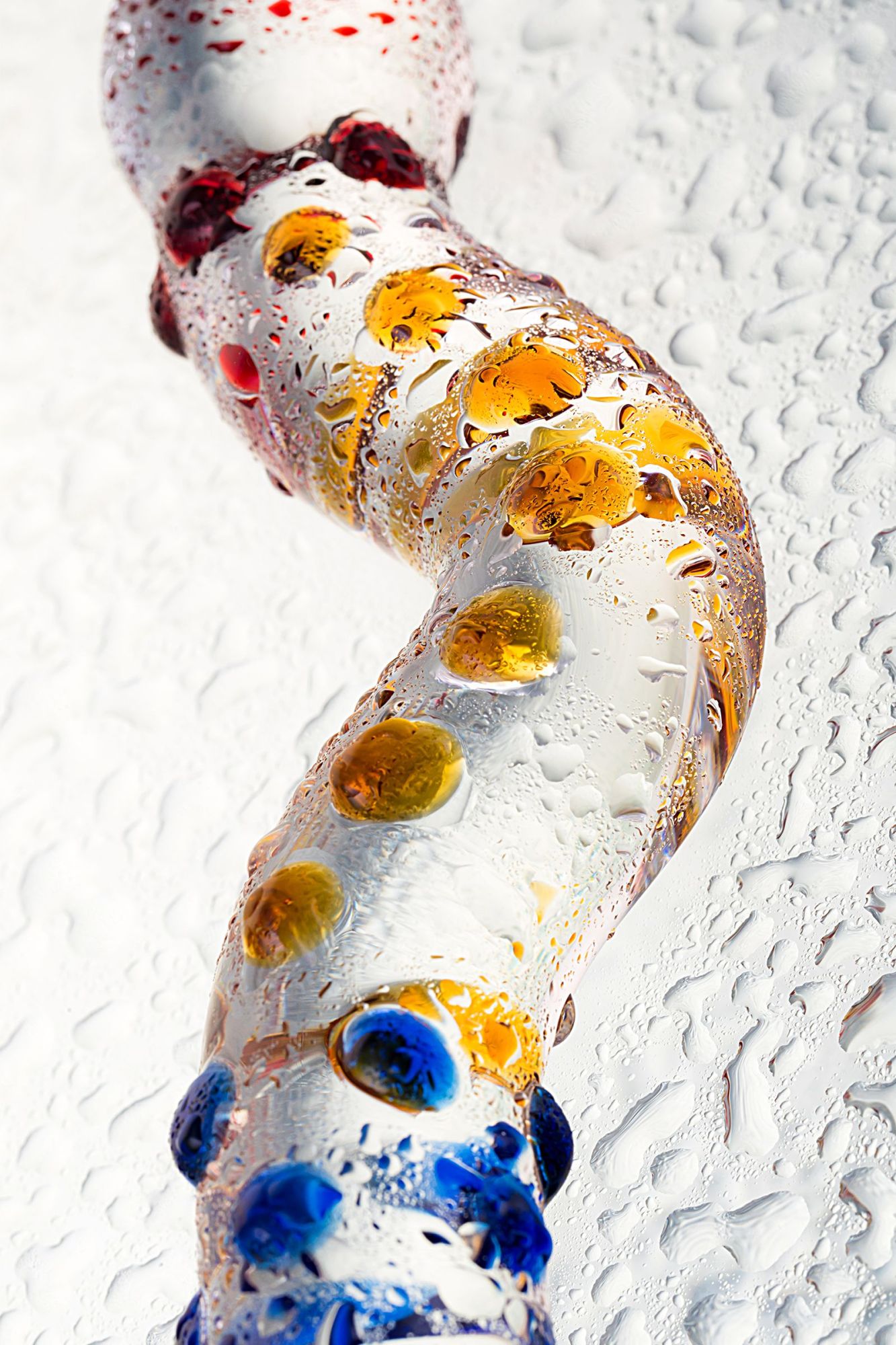 нереалистичный фаллоимитатор sexus glass, стекло, прозрачный, 20 см в 