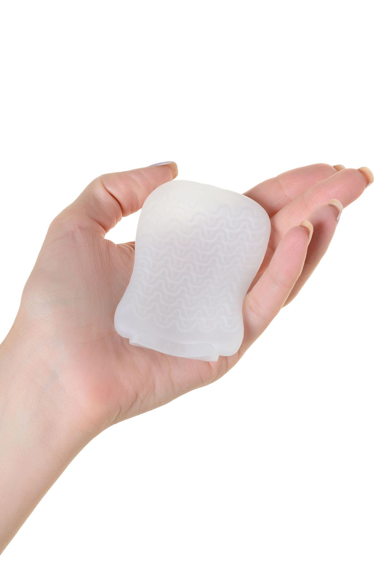 мастурбатор toyfa a-toys pocket wavy, tpr, белый, 7,8 см в 