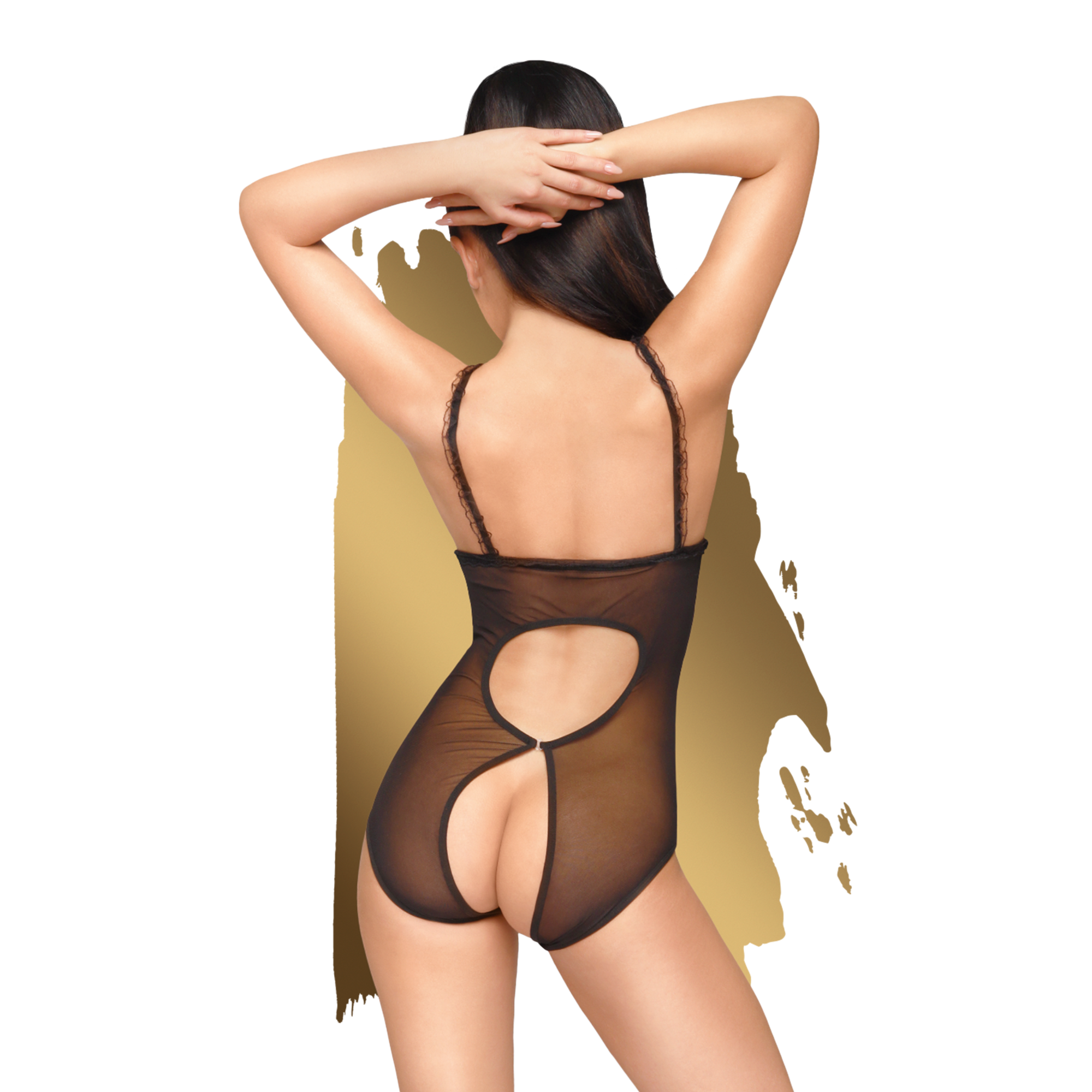 Эротическое боди penthouseturned on, черное, s/m в 