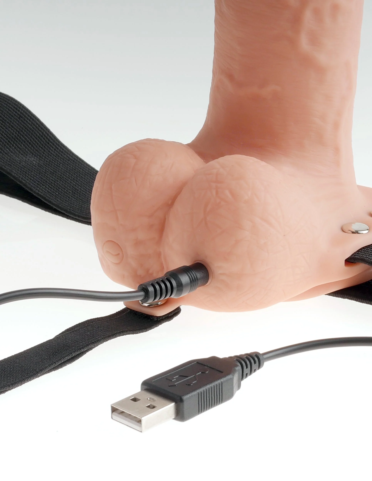 страпон fetish fantasy series 7" hollow strap-on - flesh/black pipedream 339121pd в 