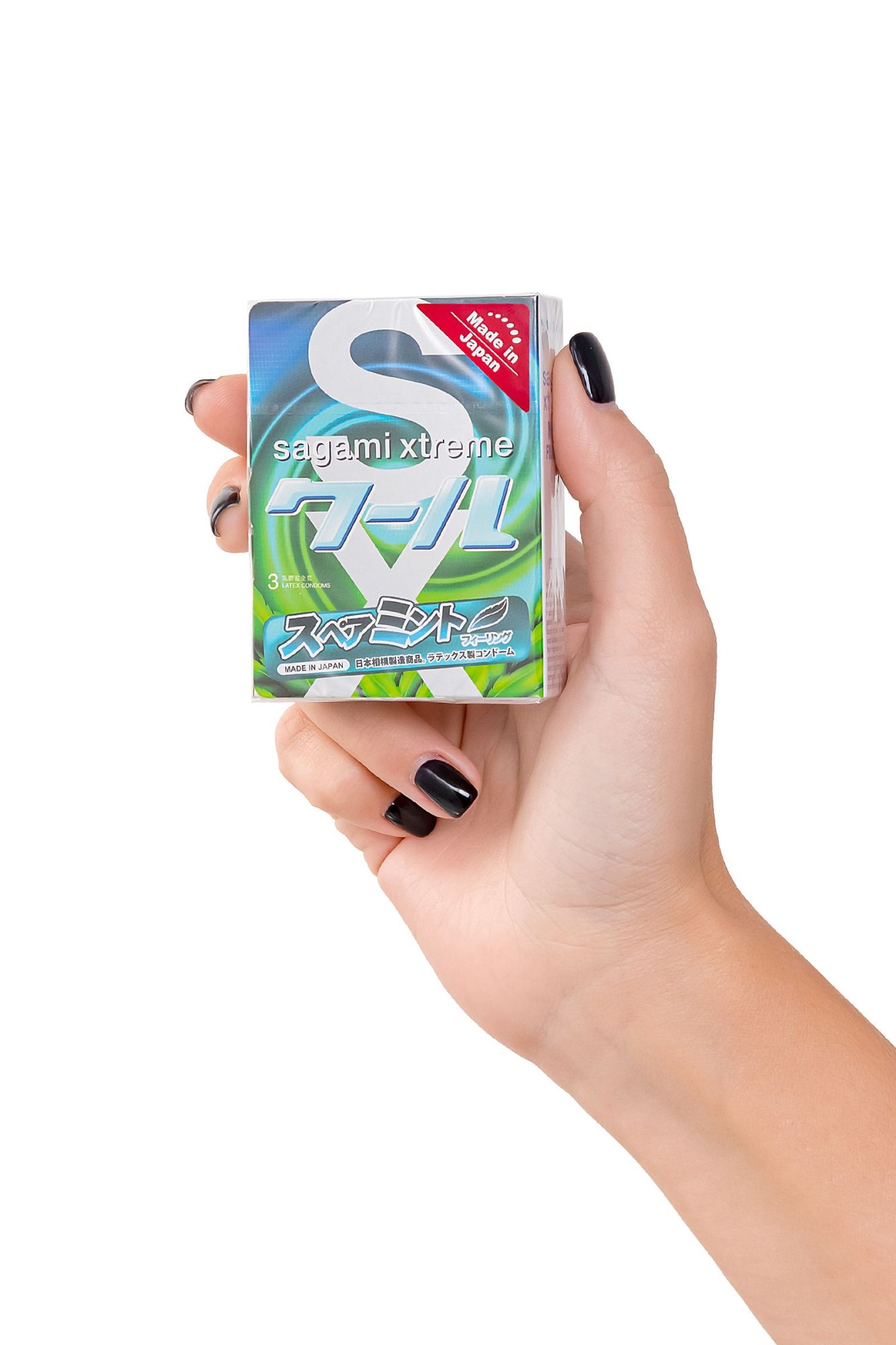 презервативы sagami, xtreme, mint, латекс, 19 см, 5,2 см, 3 шт. в 