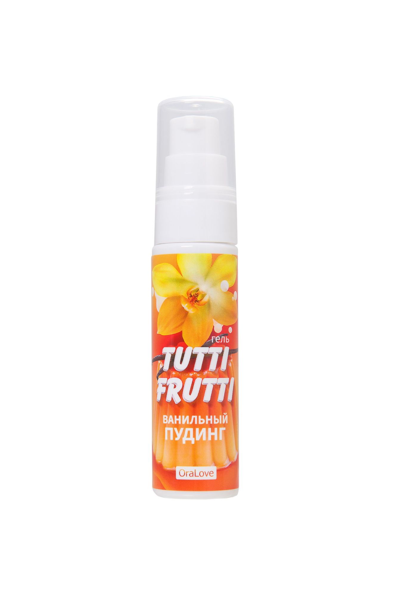 съедобная гель-смазка tutti-frutti для орального секса со вкусом ванильный пудинг, 30 гр в 