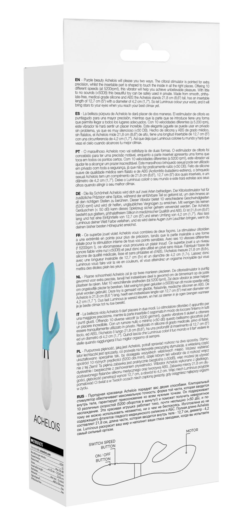 вибратор-кролик – achelois (бирюзовый) в 