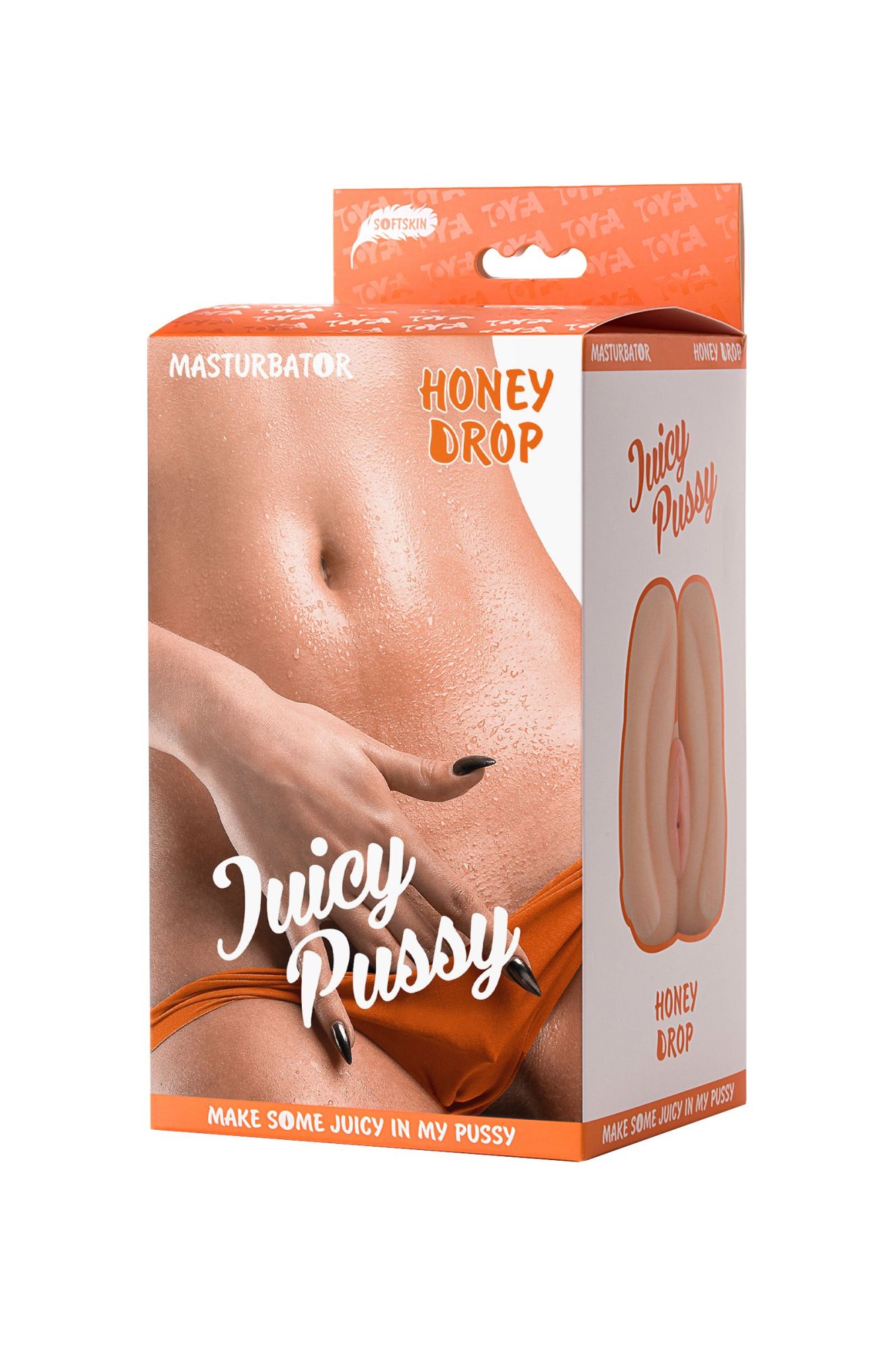 мастурбатор реалистичный toyfa juicy pussy honey drop, вагина, tpr, телесный, 15 см в 
