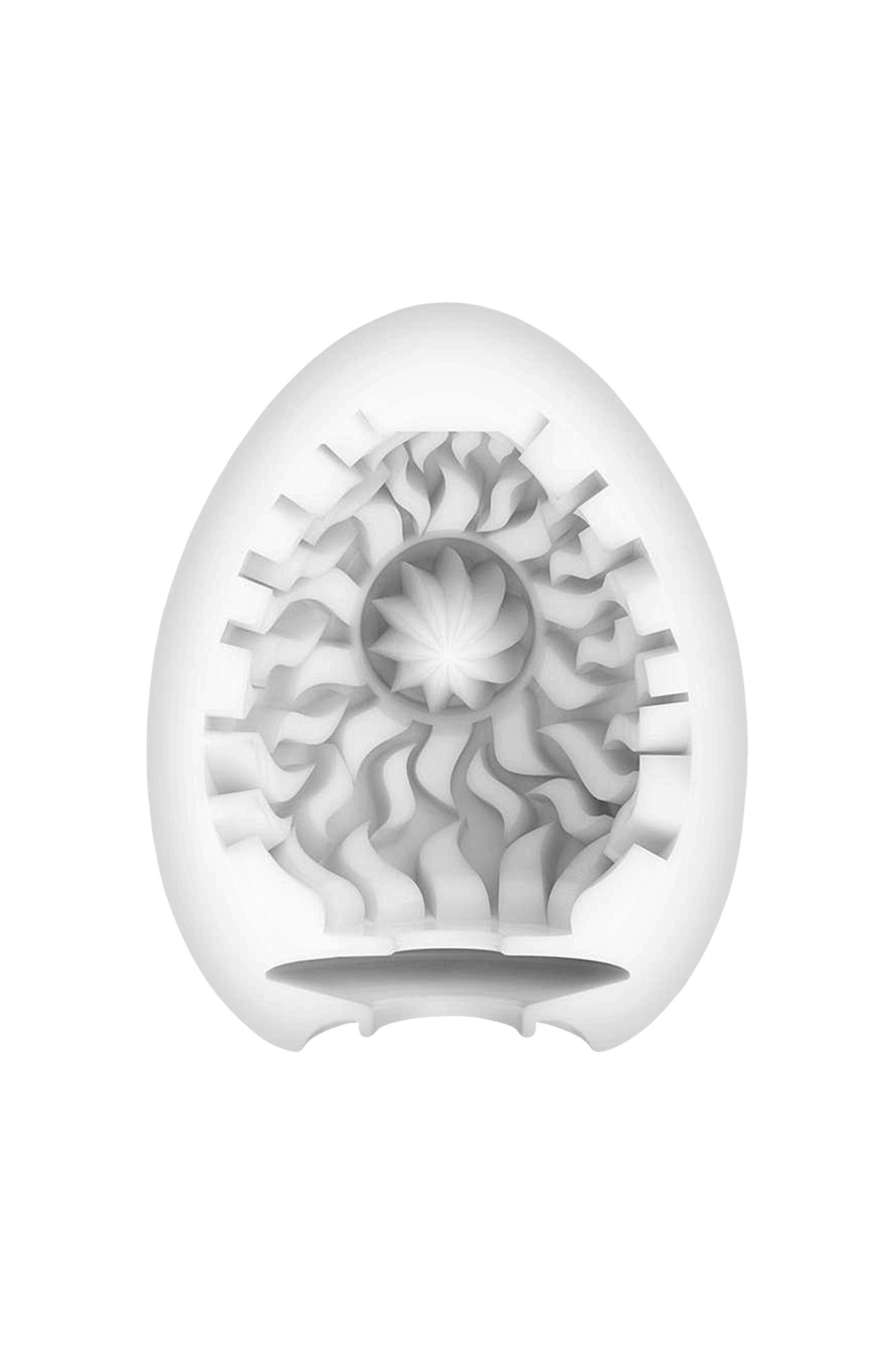 нереалистичный мастурбатор tenga №11 shiny, tpe, белый, 6,1 см в 