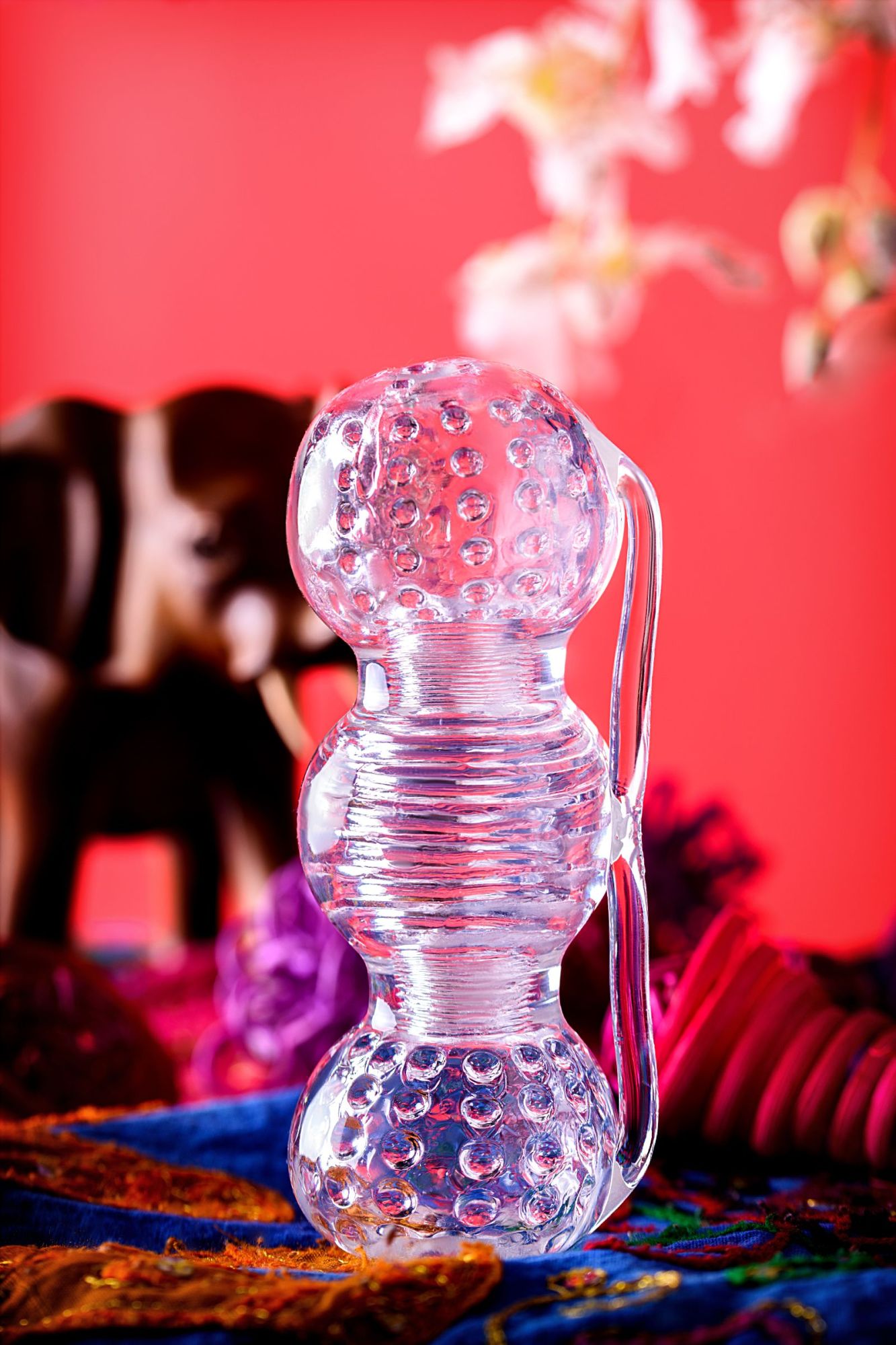 мастурбатор нереалистичный lingam by toyfa rashmi, tpe, прозрачный, 15,5 см в 