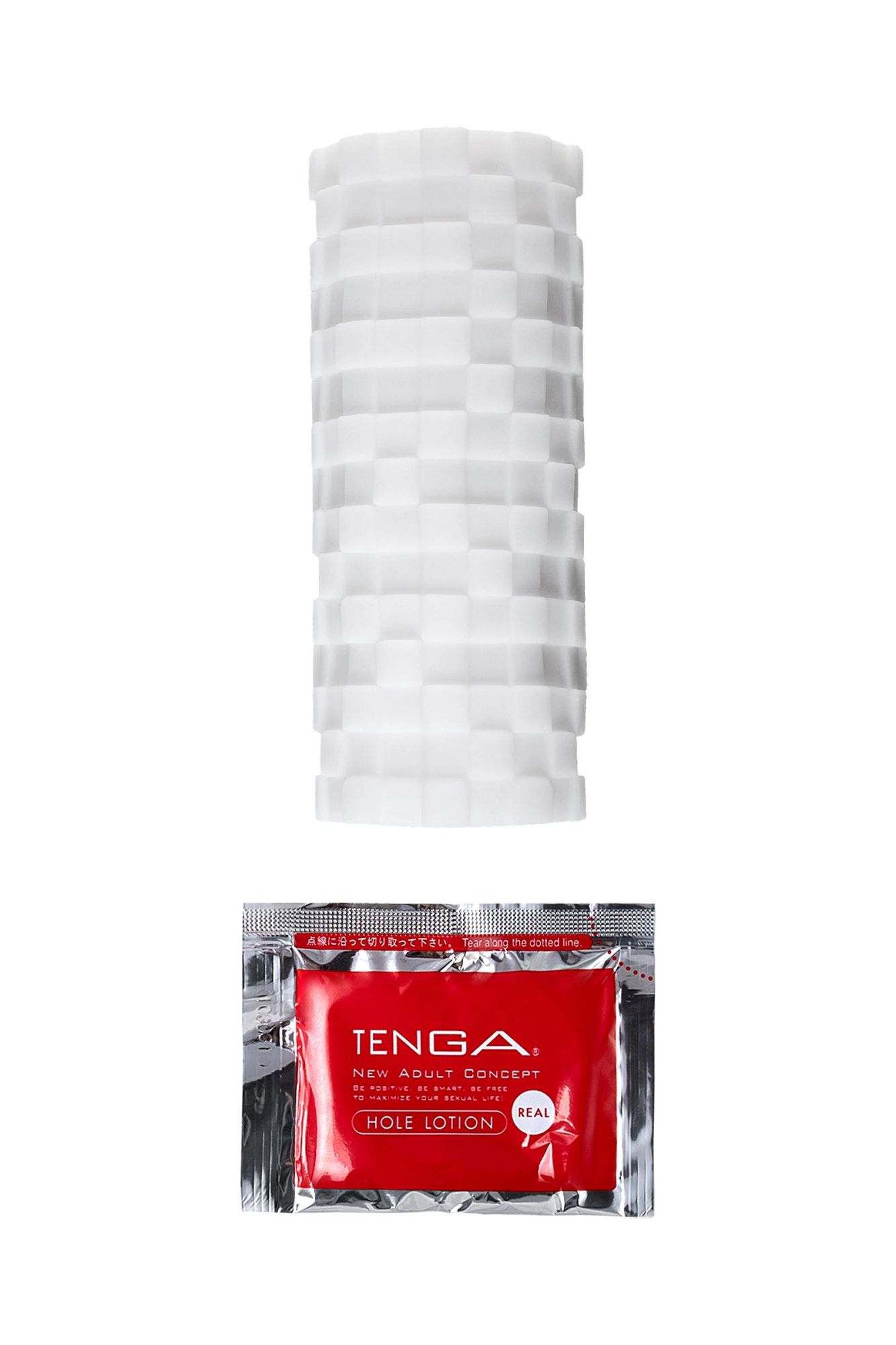 нереалистичный мастурбатор tenga 3d module, tpe, белый, 11,6 см в 