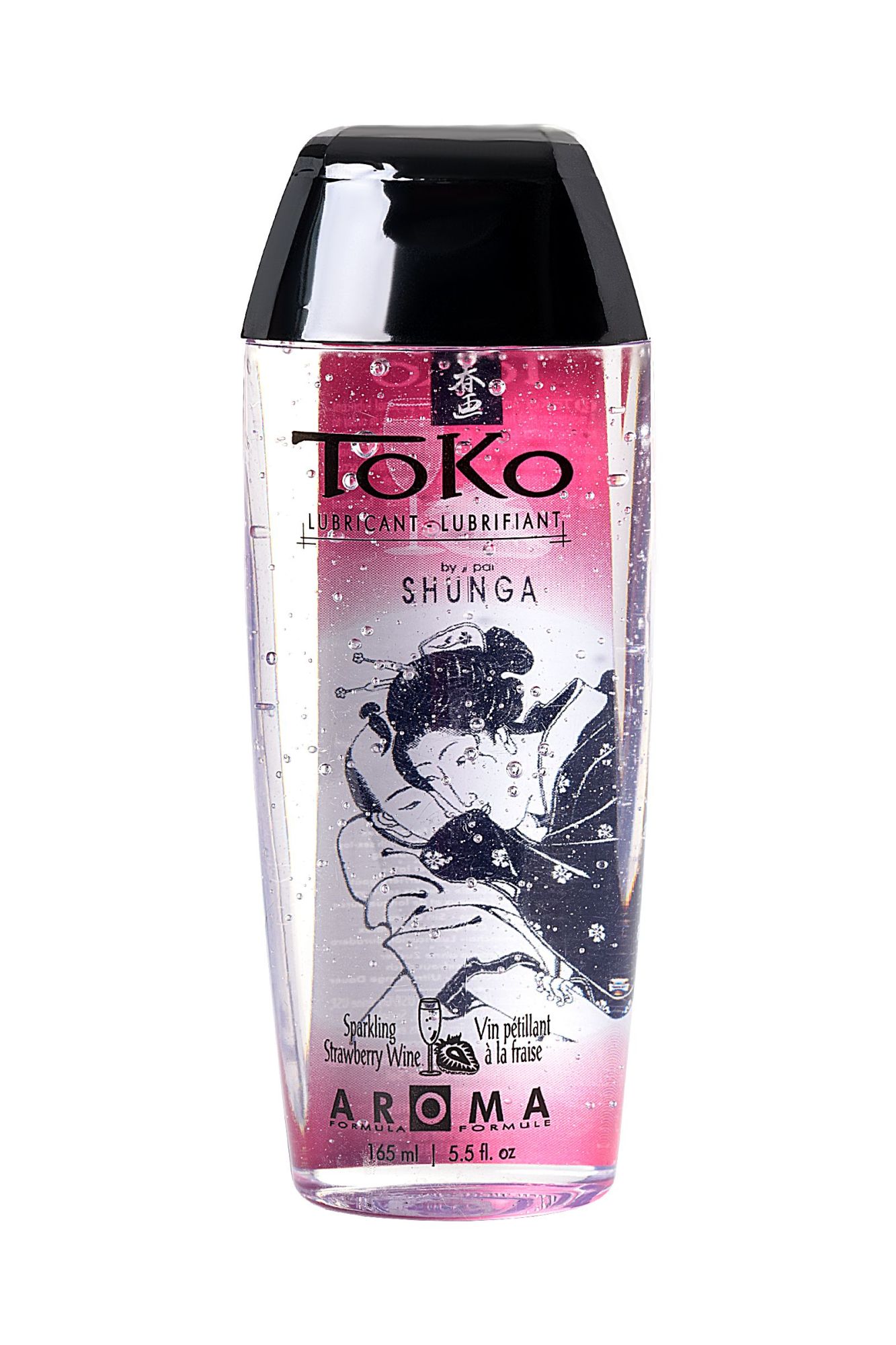 лубрикант shunga toko aroma на водной основе, клубника и шампанское, 165 мл в 
