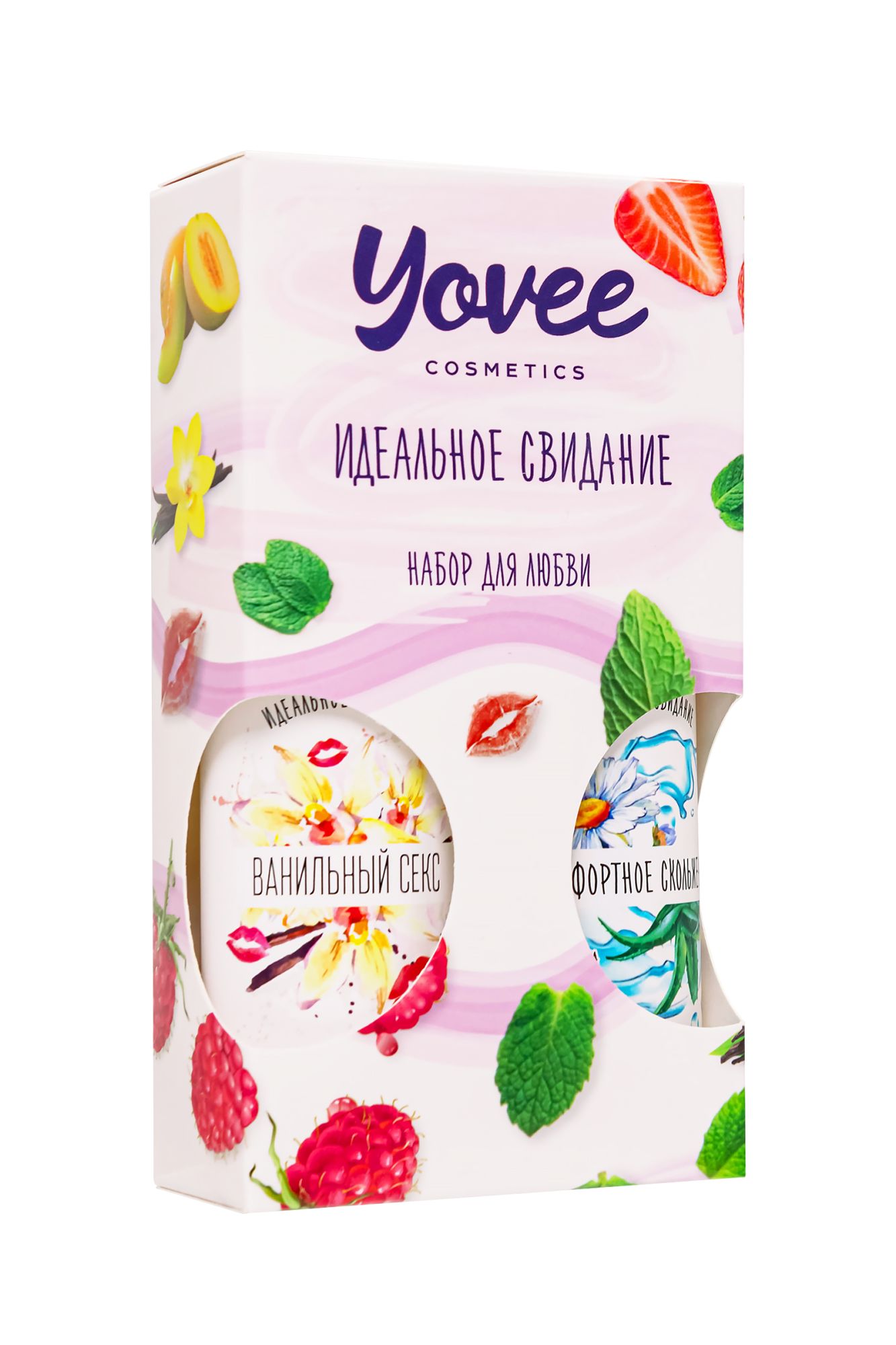 набор гелей-смазок yovee для любви (721011+721053), вкусовой (ваниль. сливки) + увл (алоэ), 2х100мл в 