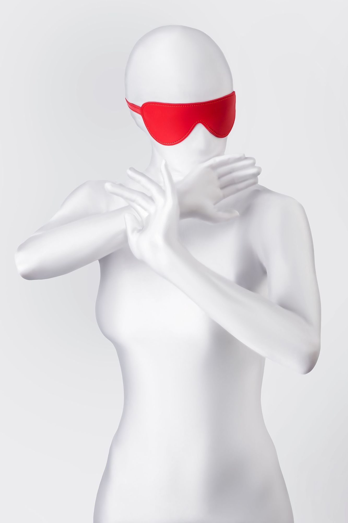 маска anonymo, pu кожа, красная, 65 см в 