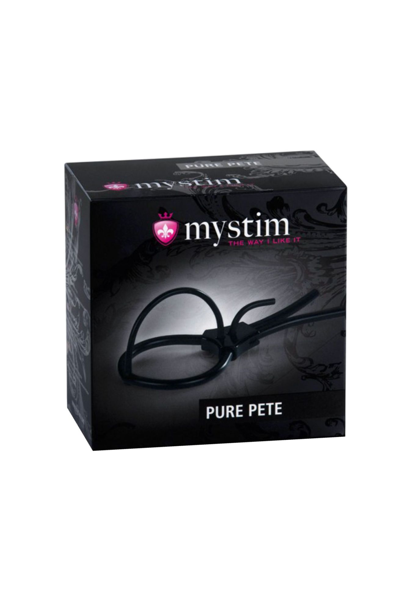 электросбруя mystim pure pete, силикон, черный, 14 см в 