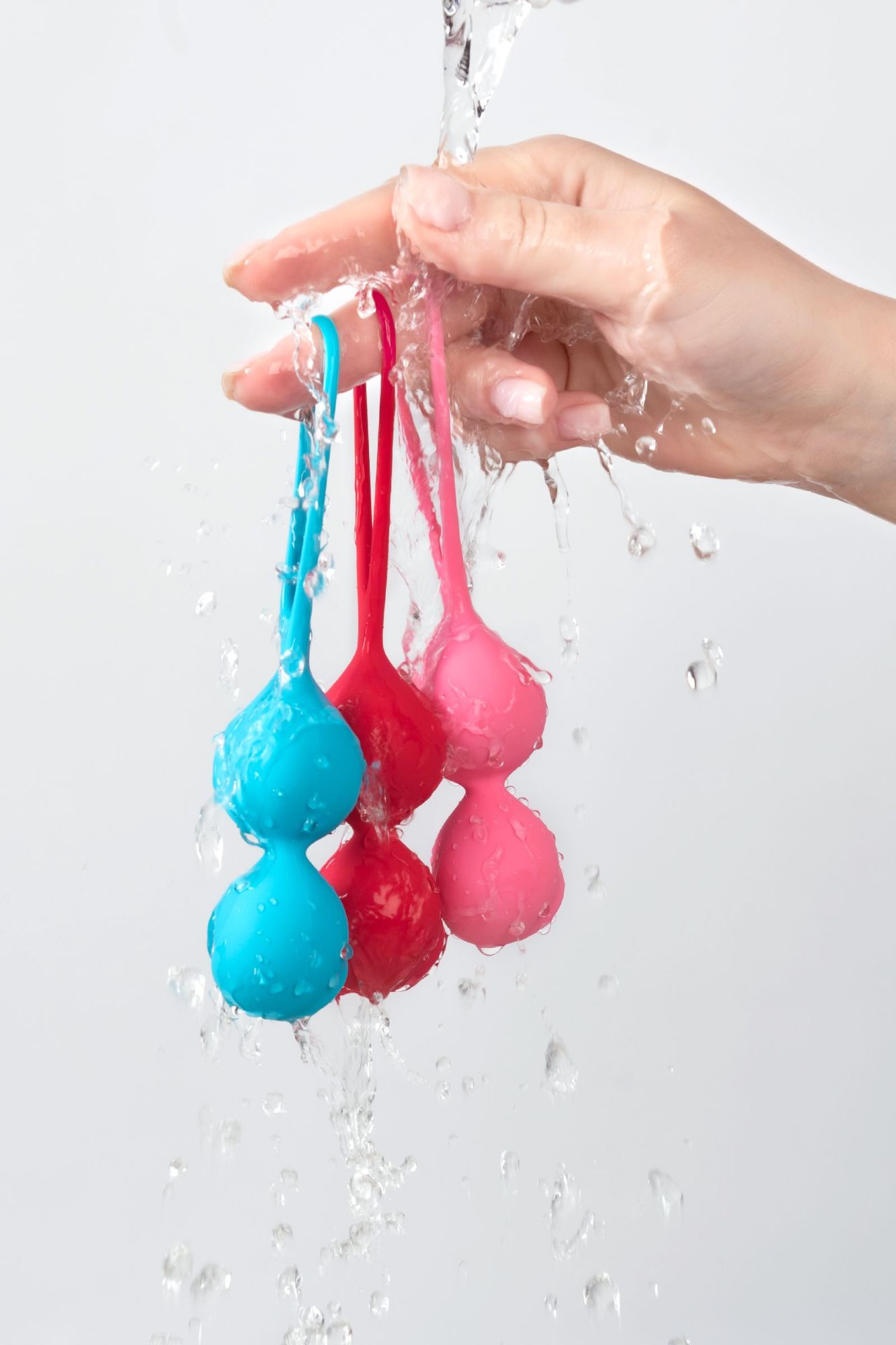 набор вагинальных шариков satisfyer  balls c03 double, силикон, ассорти, ø 3 см. в 