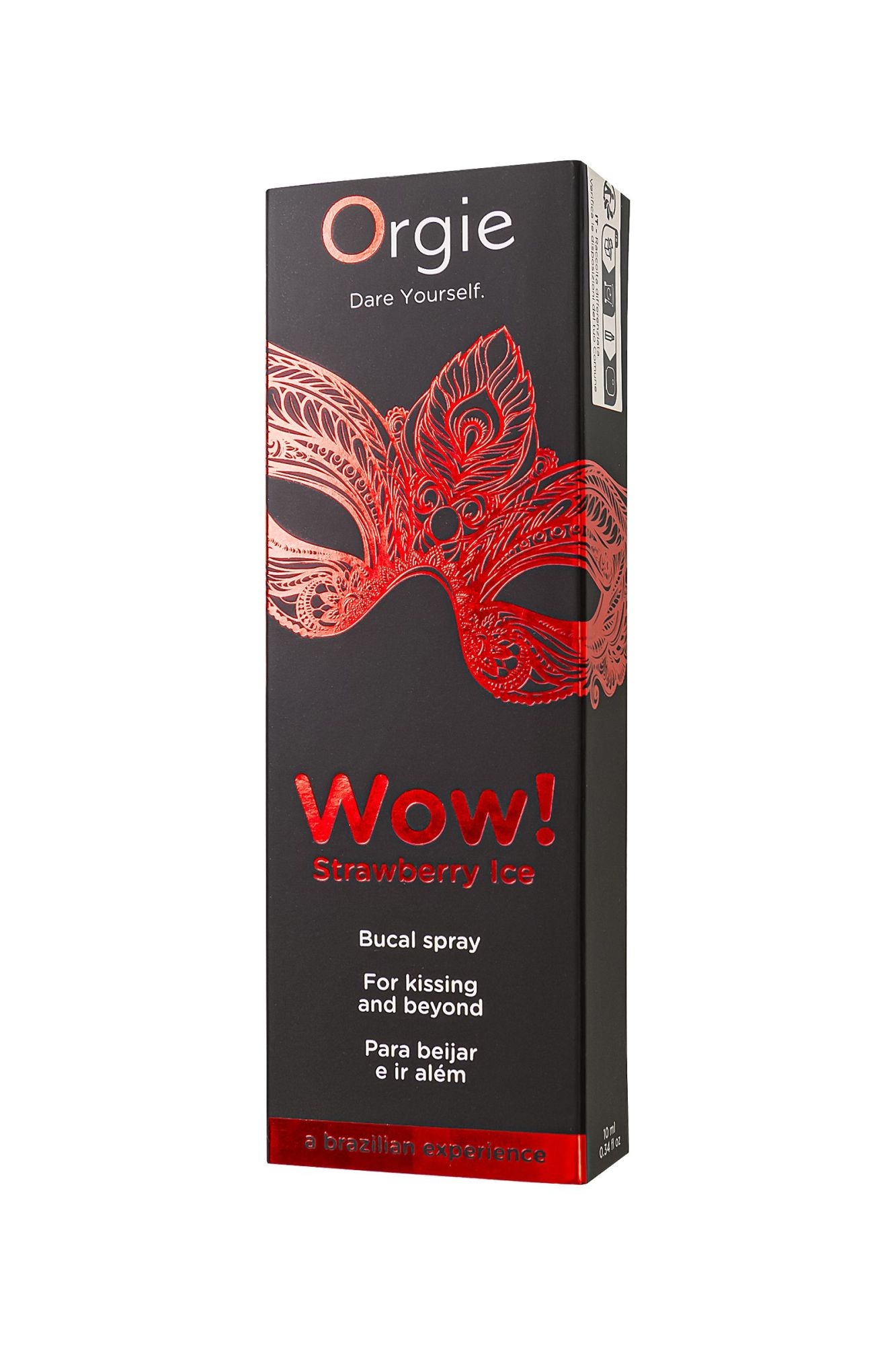 оральный спрей orgie wow! strawberry ice blowjob spray с охлаждающим и возбуждающим эффектом, 10 мл в 