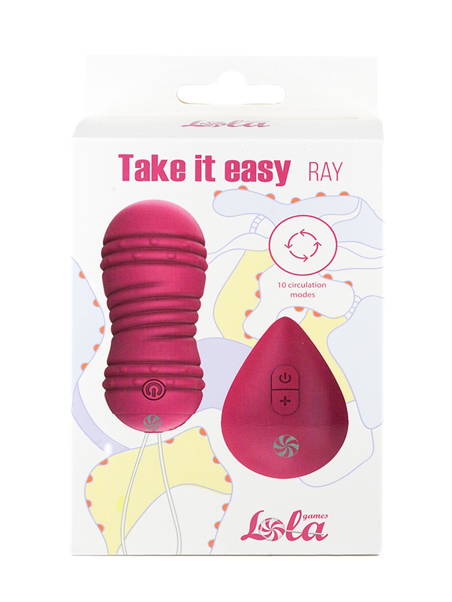 виброшарики с циркуляцией на пульте управления take it easy ray pink 9021-10lola в 